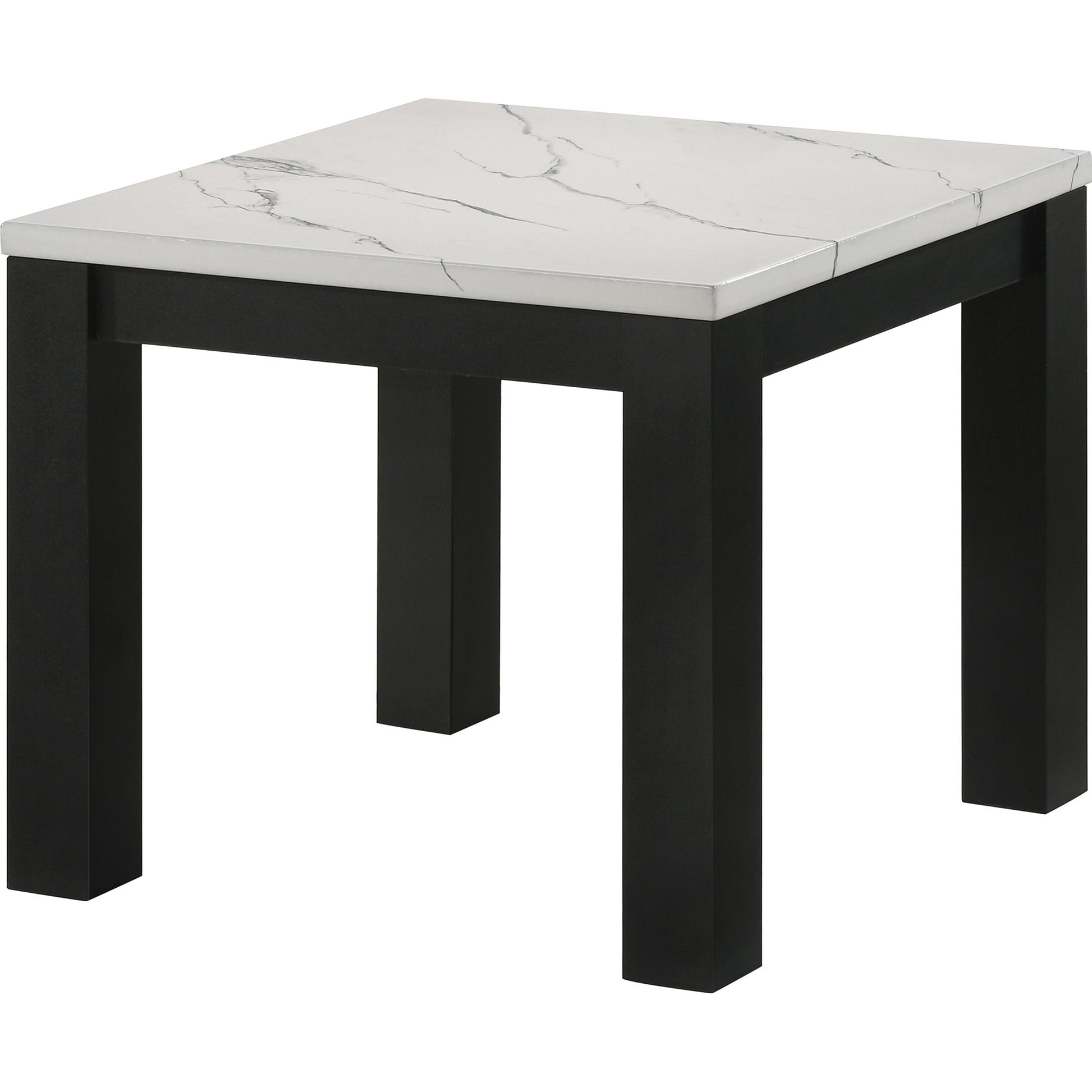  Crown Mark Ivy 4170SET-WH 3 pc Cocktail Table Set - Faux Marble White IMAGE 3