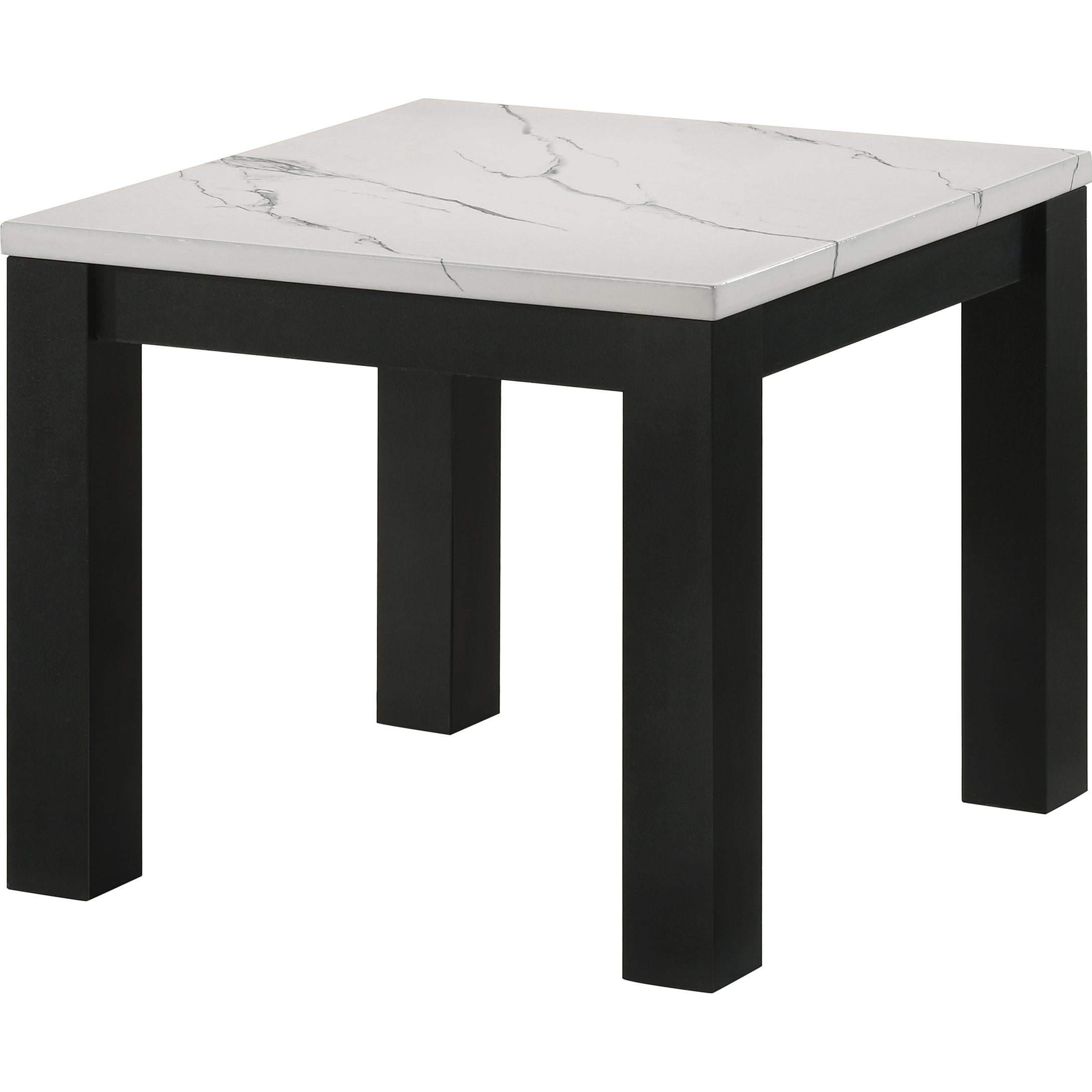  Crown Mark Ivy 4170SET-WH 3 pc Cocktail Table Set - Faux Marble White IMAGE 3