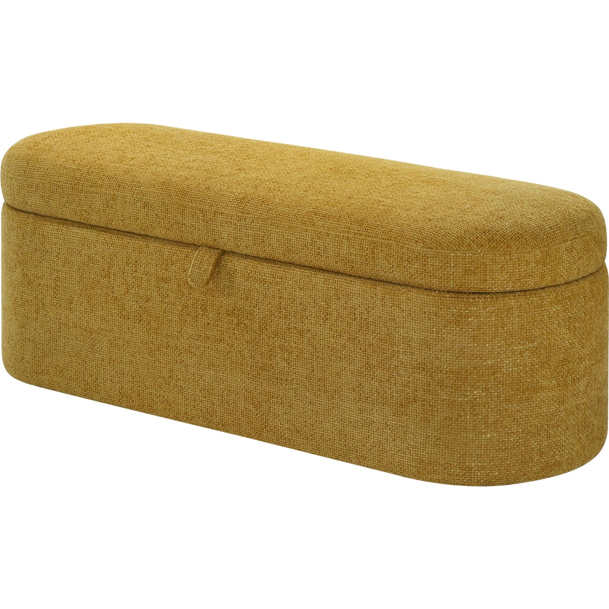  Crown Mark Philipa 4924GD-BENCH Storage Bench - Gold Tweed IMAGE 1