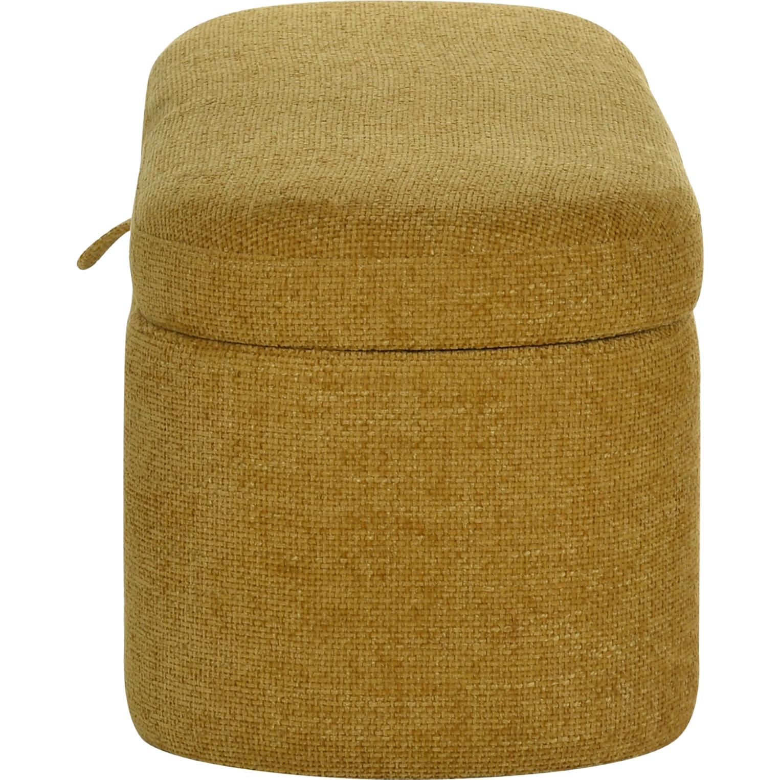  Crown Mark Philipa 4924GD-BENCH Storage Bench - Gold Tweed IMAGE 4