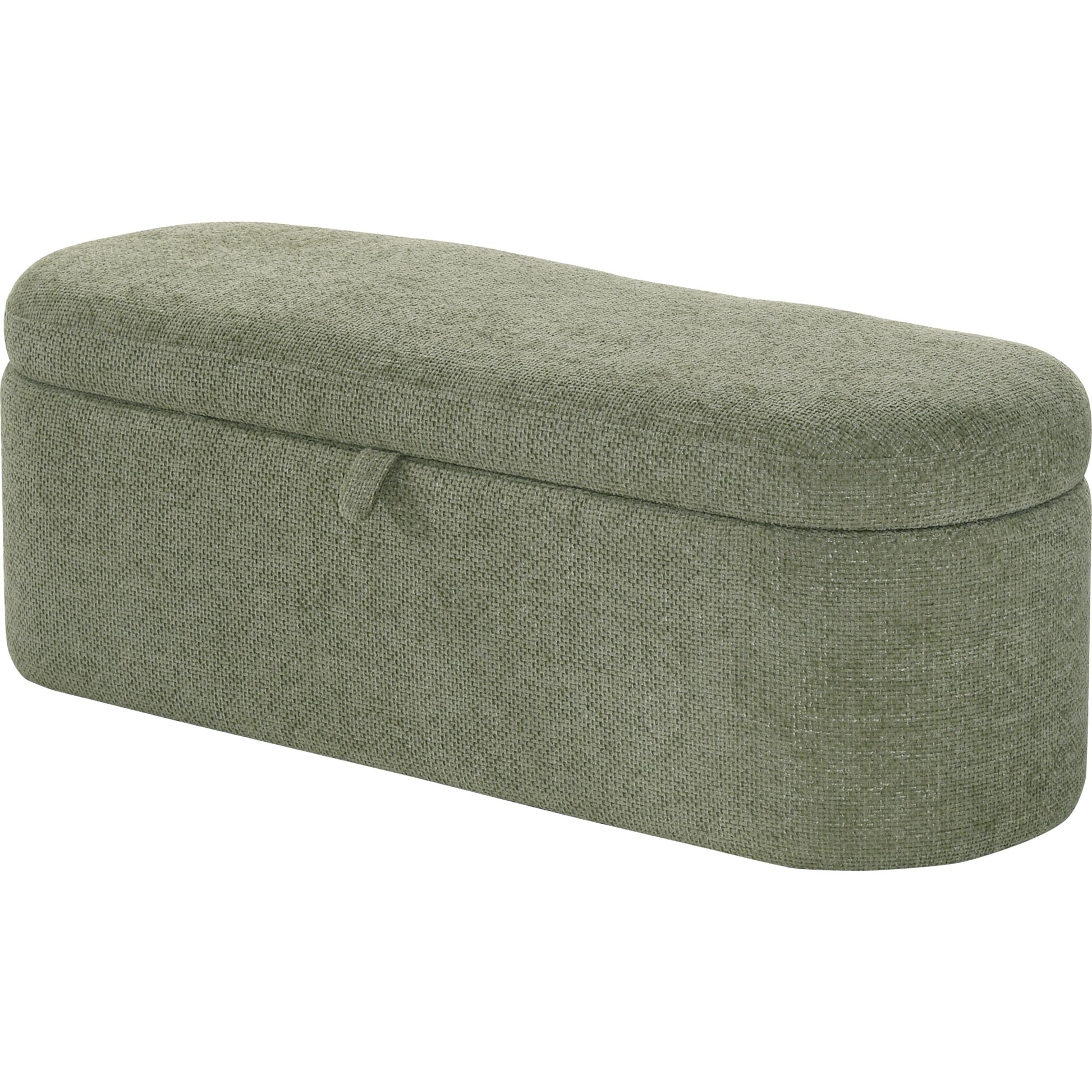  Crown Mark Philipa 4924GR-BENCH Storage Bench - Green Tweed IMAGE 1