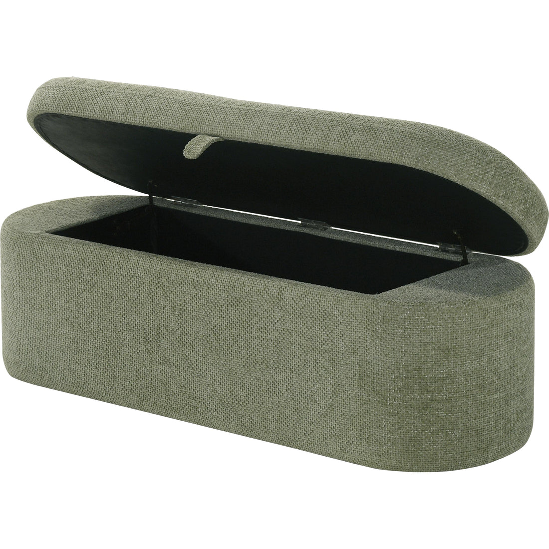  Crown Mark Philipa 4924GR-BENCH Storage Bench - Green Tweed IMAGE 1