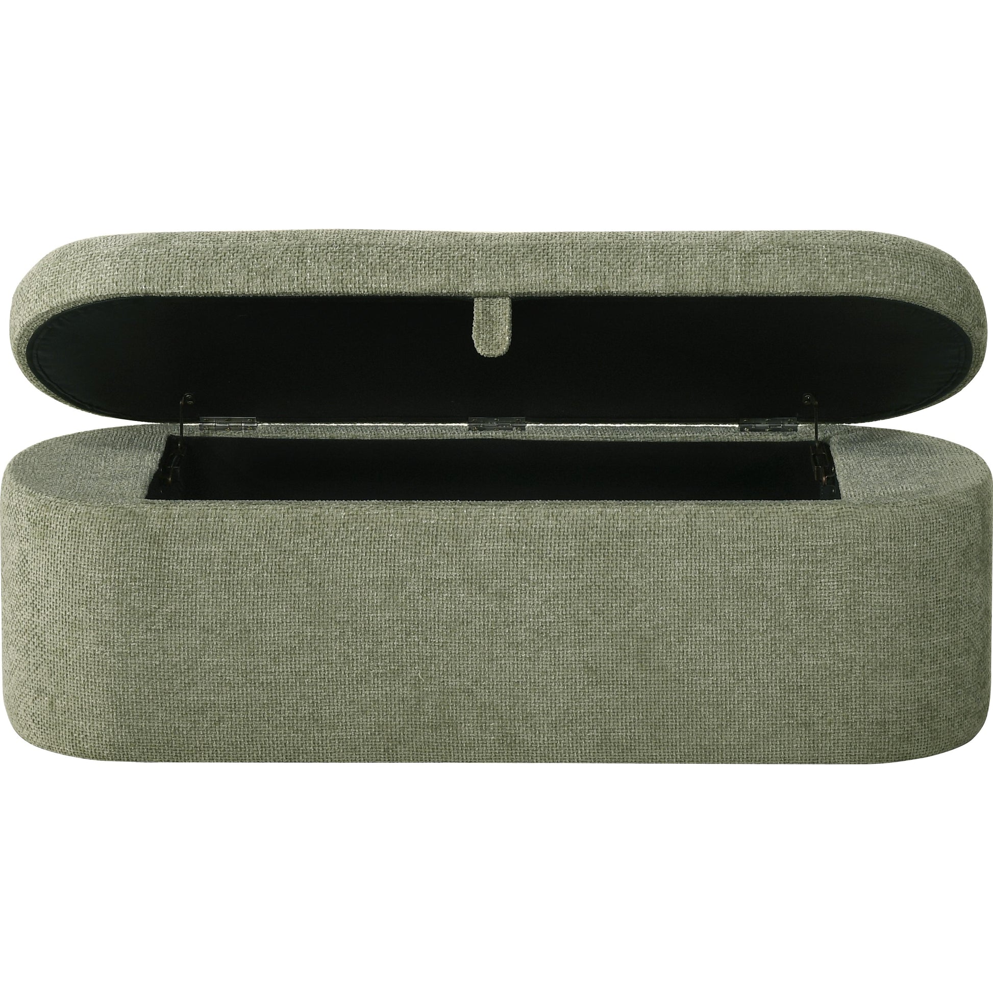  Crown Mark Philipa 4924GR-BENCH Storage Bench - Green Tweed IMAGE 3