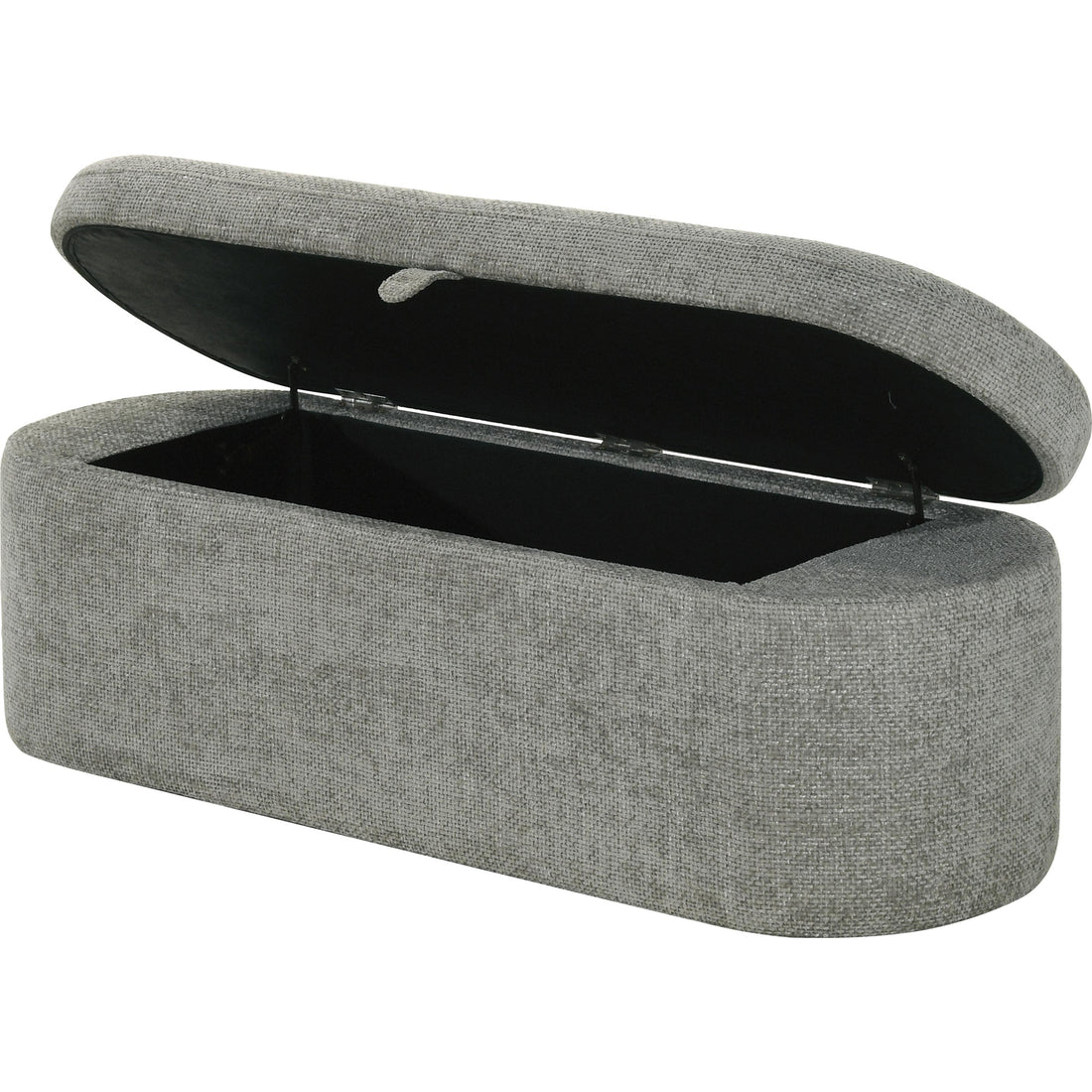  Crown Mark Philipa 4924LG-BENCH Storage Bench - Light Grey Tweed IMAGE 1
