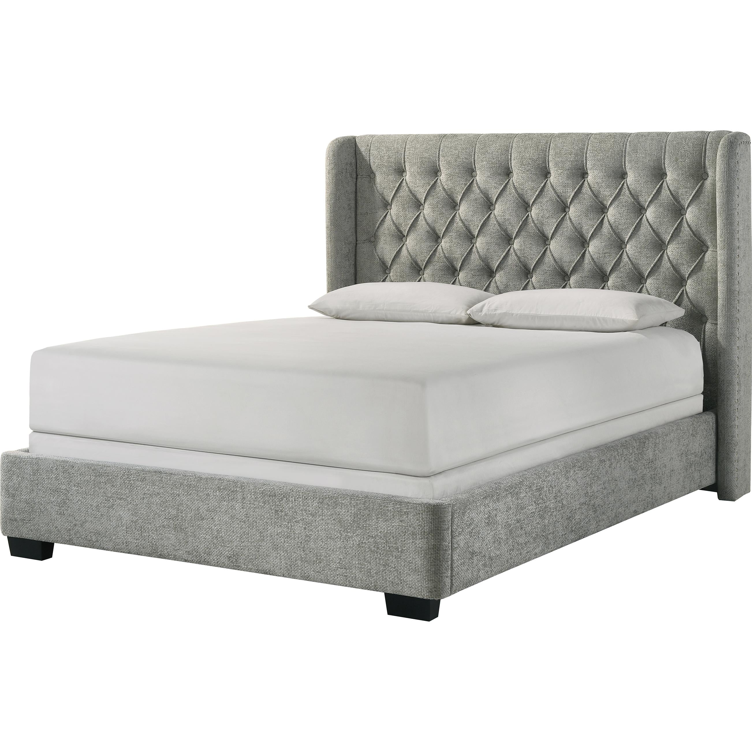  Size_King  -- Daphne 5094LG-K King Bed - Light Grey Tweed IMAGE 1