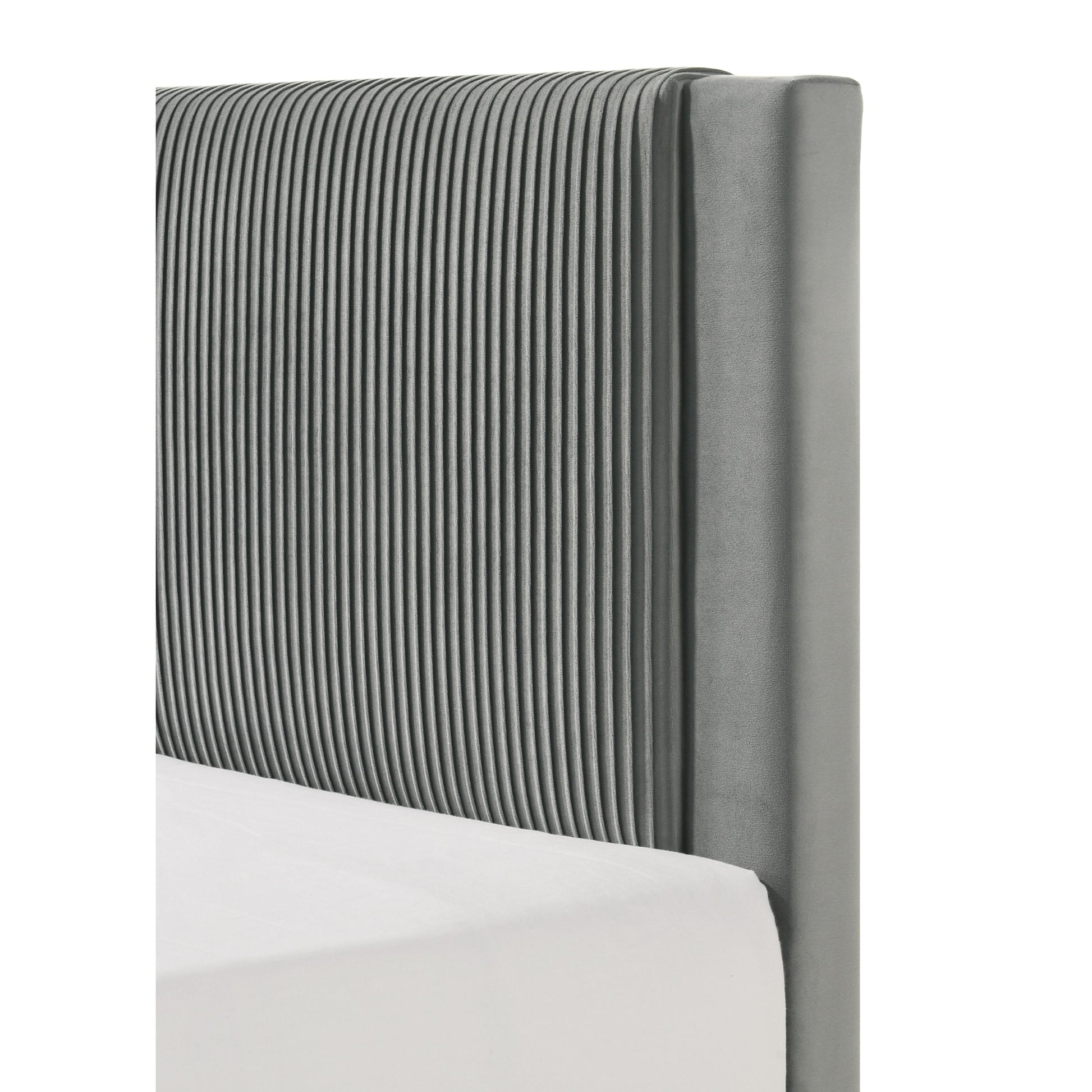  Size_Twin  -- Lucia 5097LG-T Twin Bed - Light Grey IMAGE 3