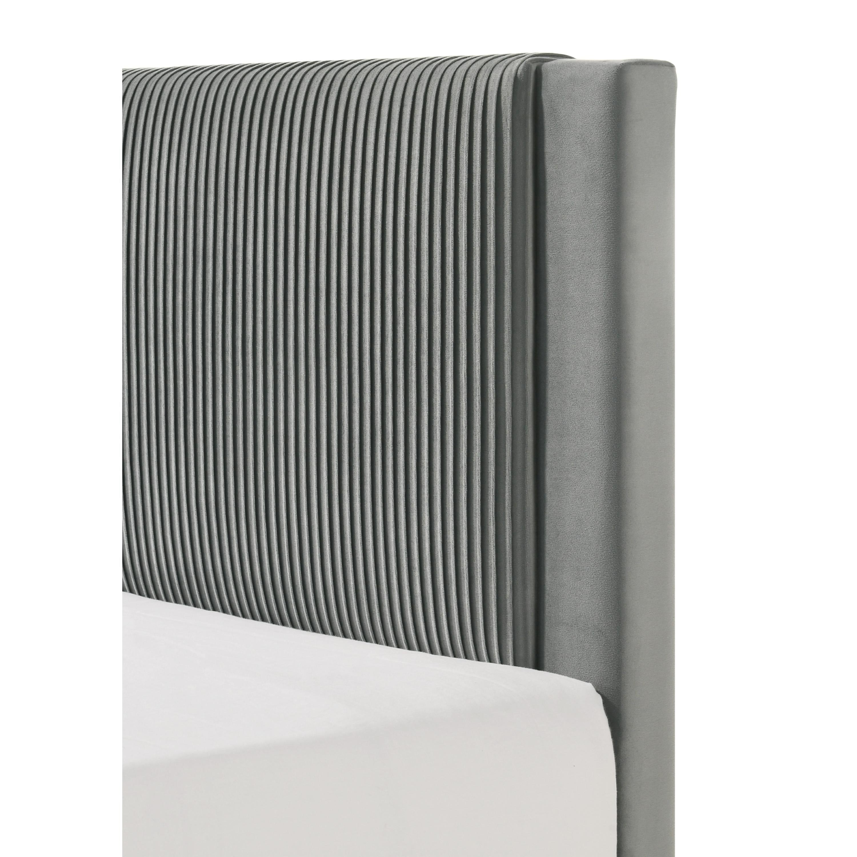  Size_Twin  -- Lucia 5097LG-T Twin Bed - Light Grey IMAGE 3