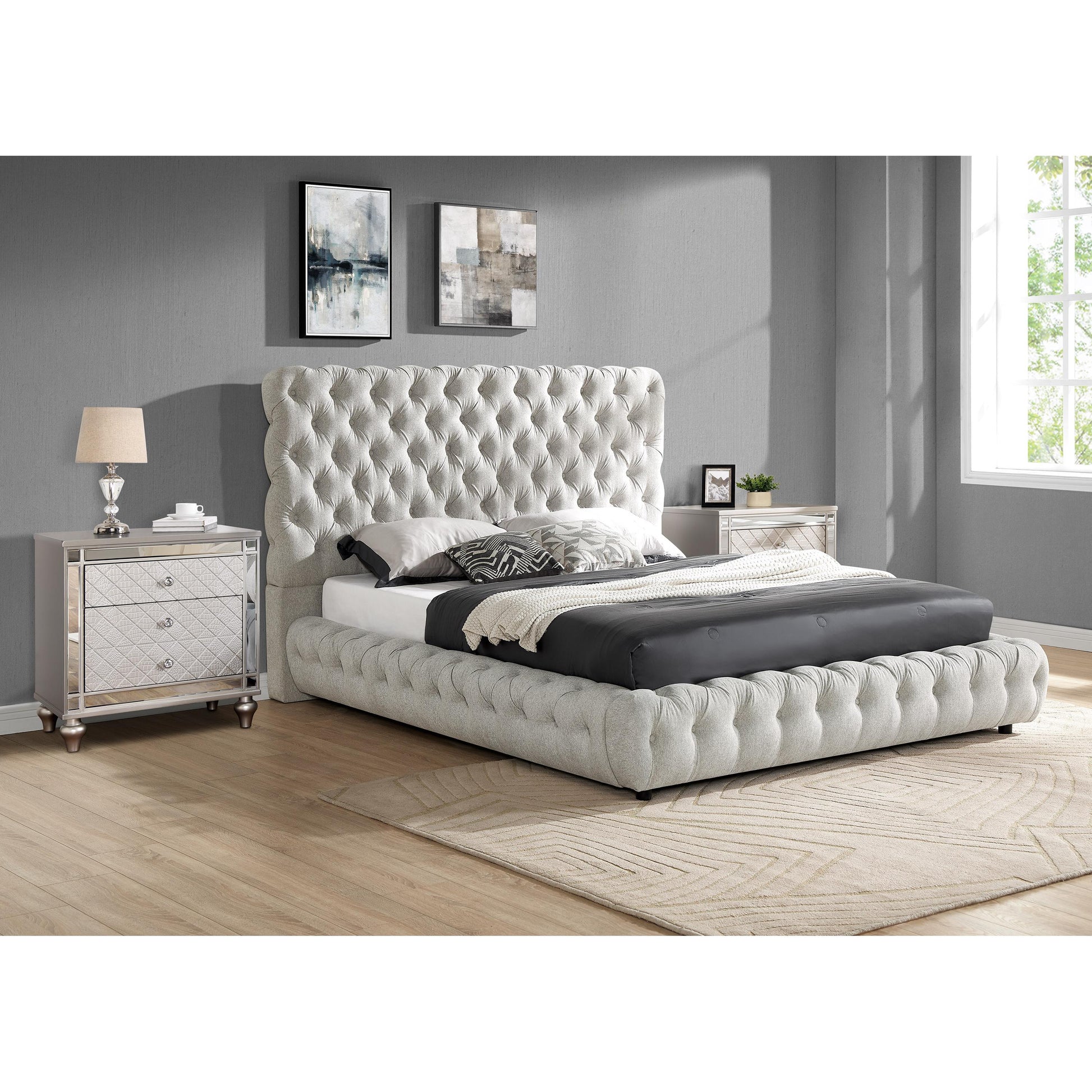  Size_King  -- Flory Upholstered Platform Bed IMAGE 3