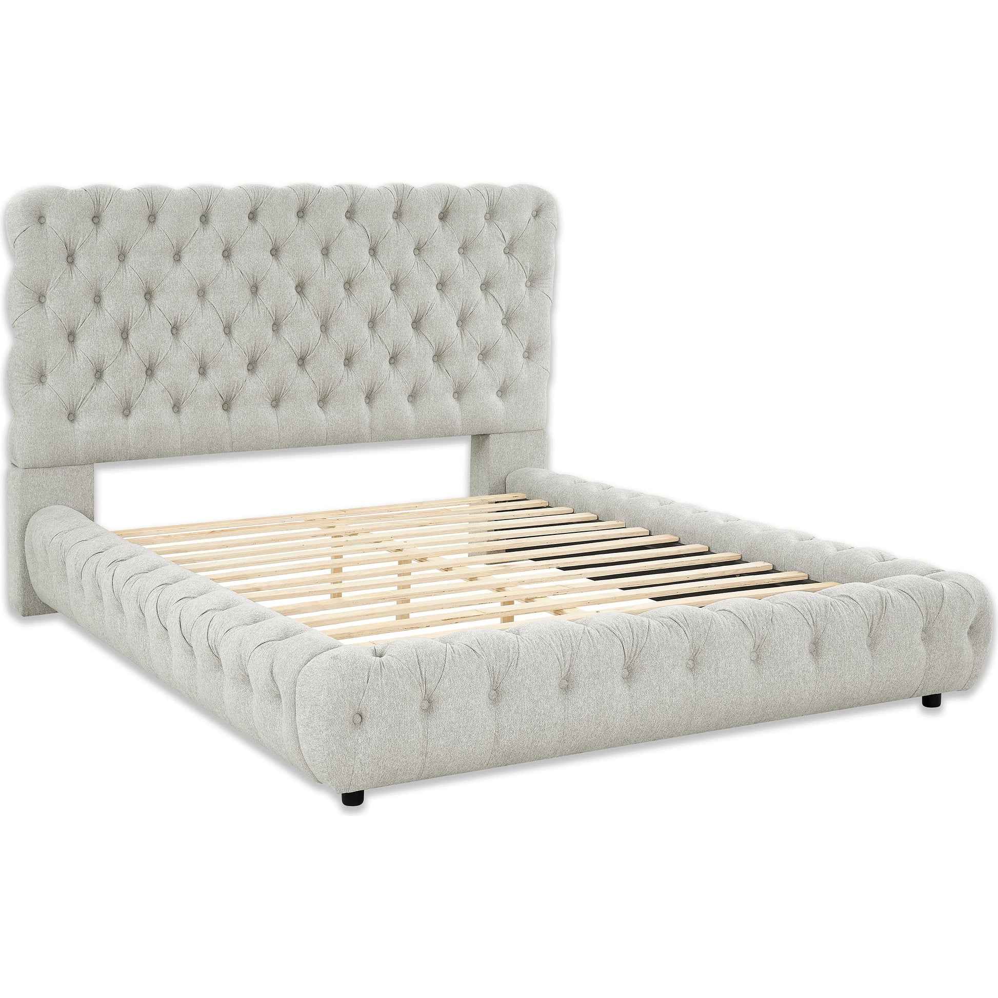  Size_Queen  -- Flory 5112DV-Q Queen Bed - Dove IMAGE 1