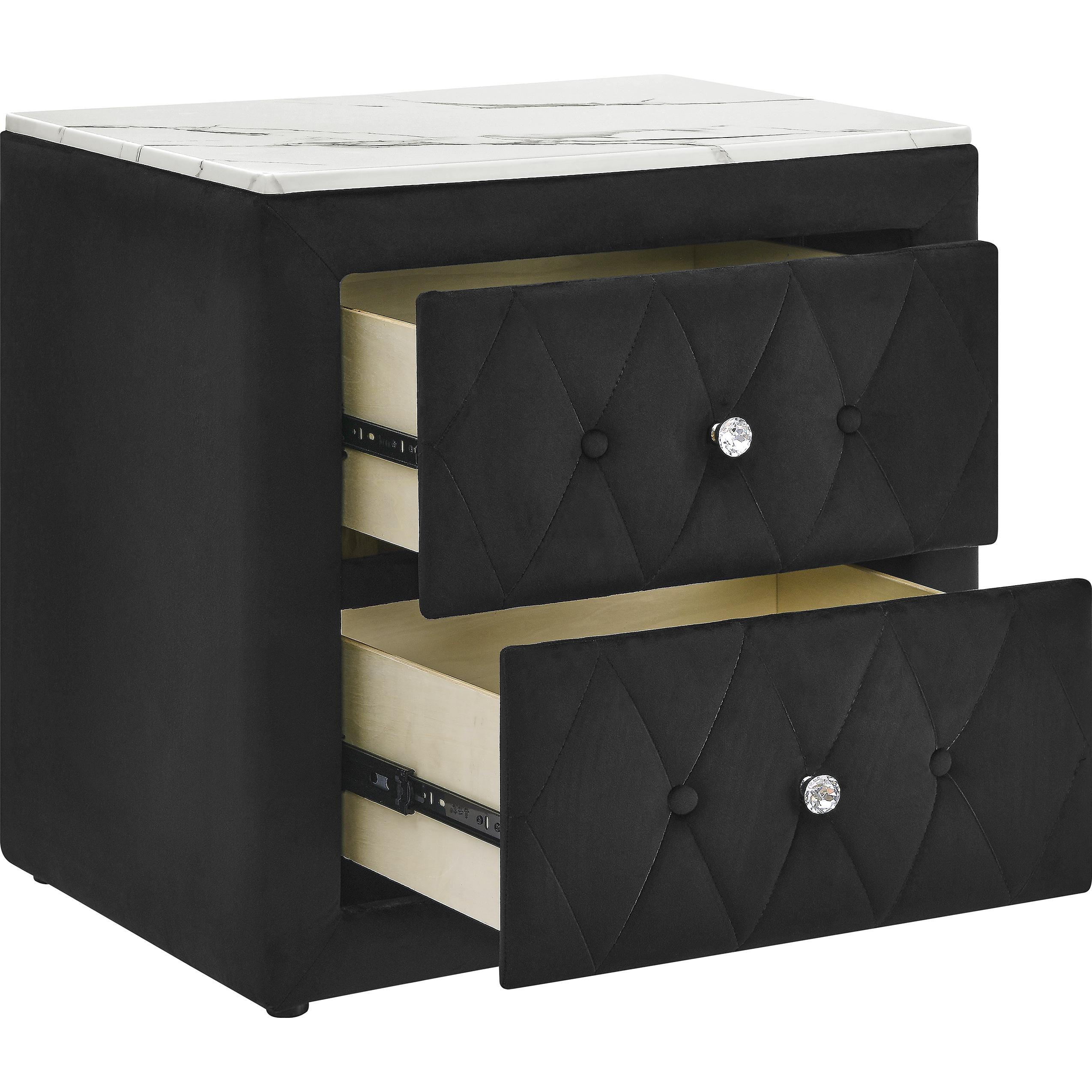  Crown Mark Annabelle 5114BK-2 Nightstand - Black IMAGE 2