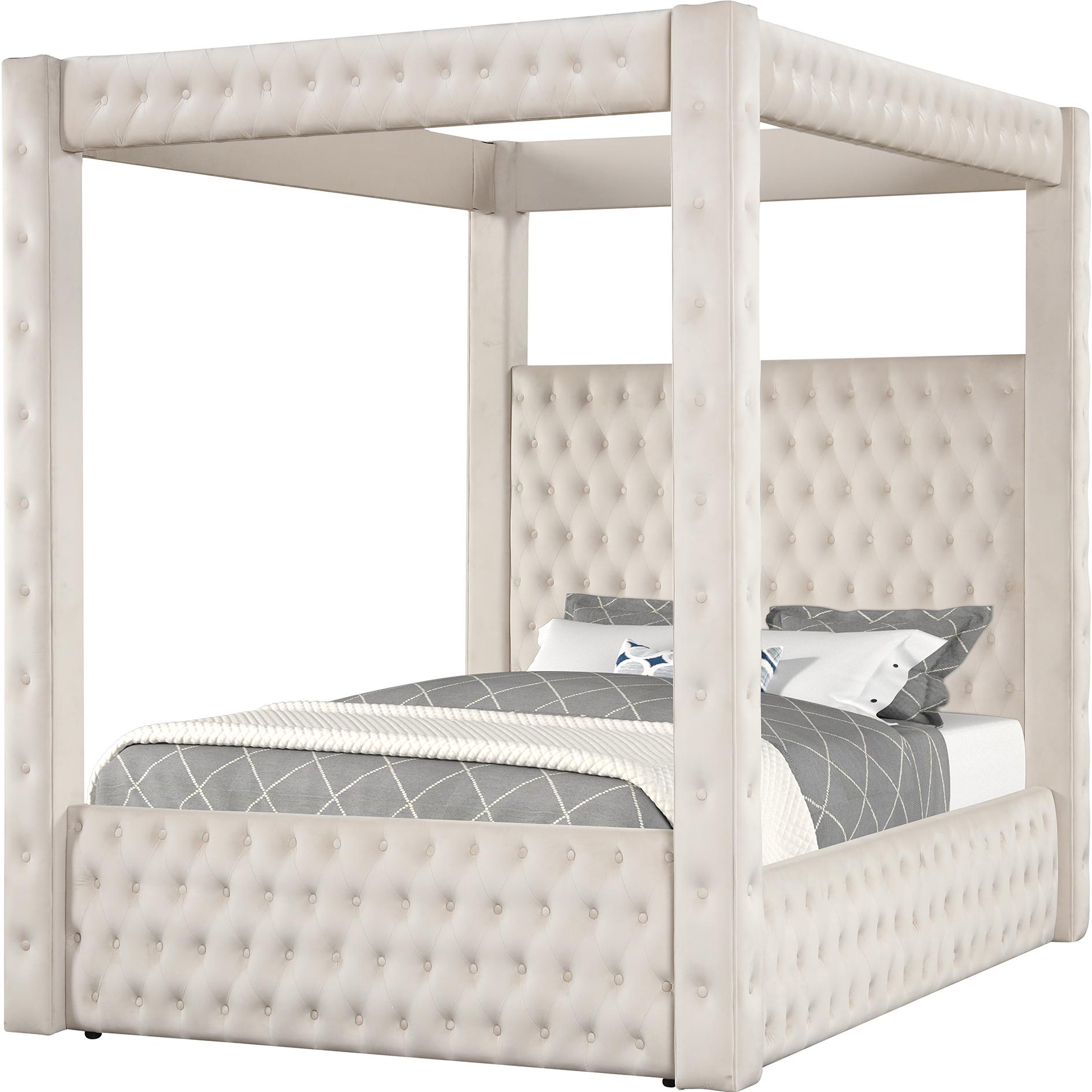  Crown Mark Annabelle 5114IV-Q Queen Canopy Bed - Ivy IMAGE 1