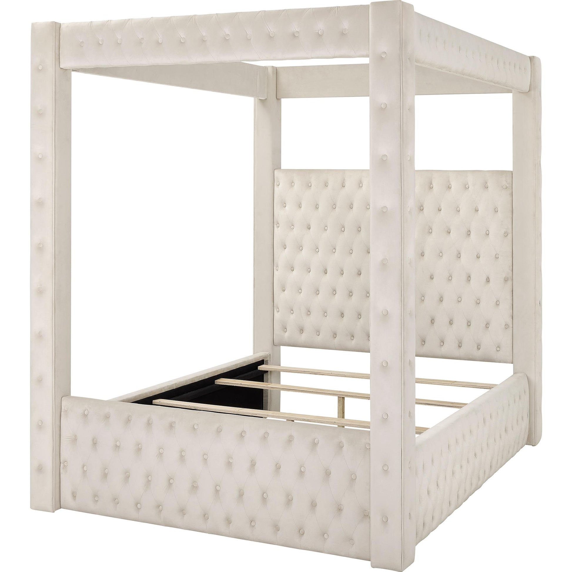  Crown Mark Annabelle 5114IV-Q Queen Canopy Bed - Ivy IMAGE 2