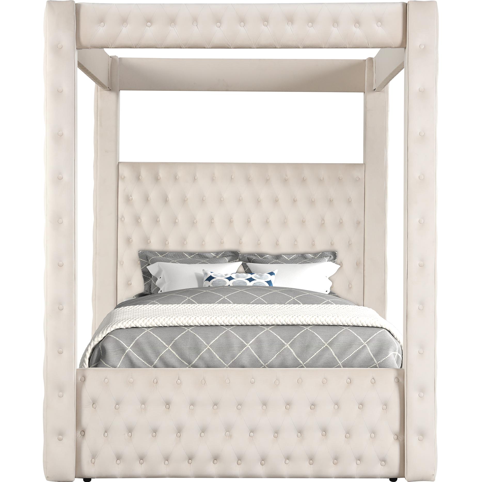  Crown Mark Annabelle 5114IV-Q Queen Canopy Bed - Ivy IMAGE 3