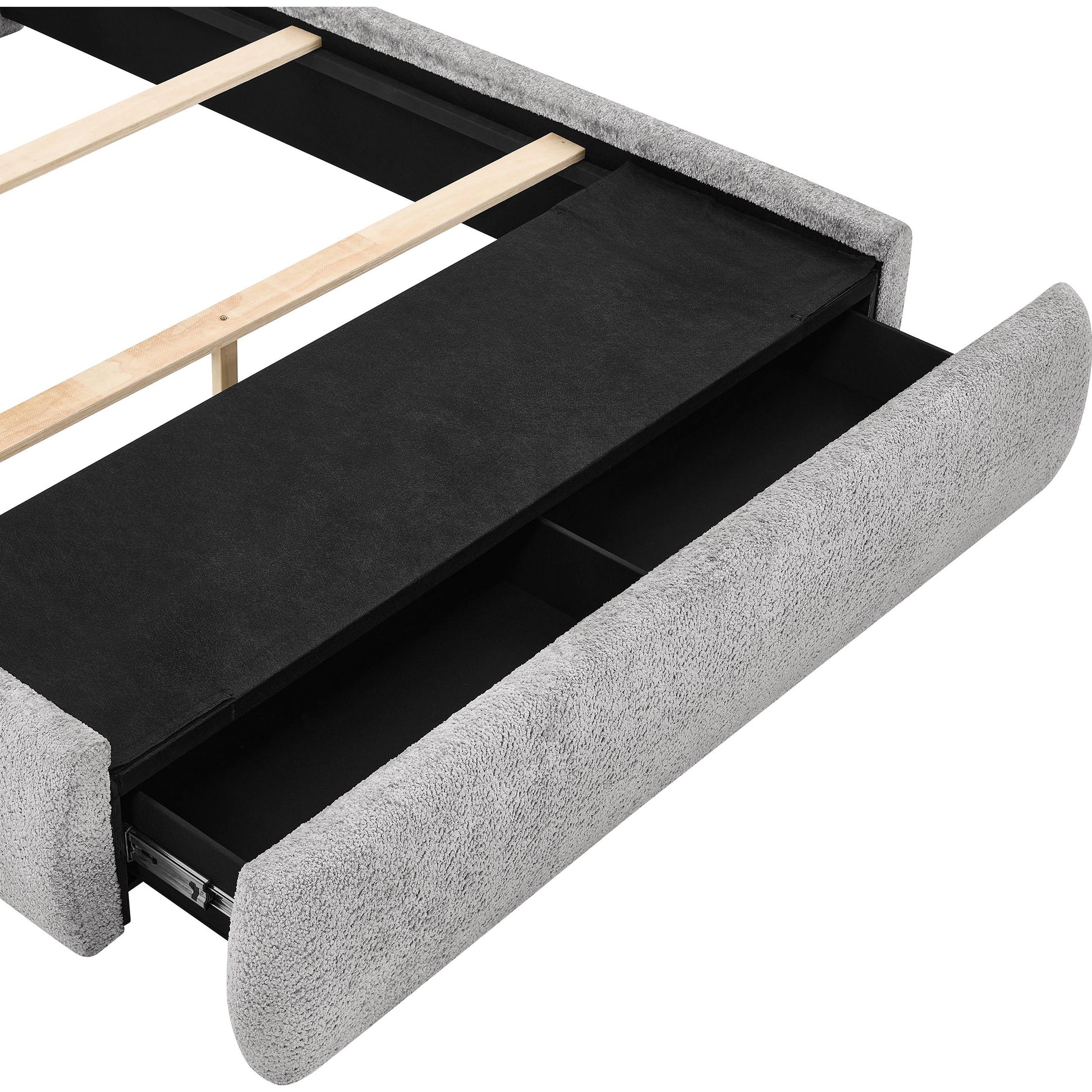  Size_Queen  -- Reverie 5116PW-Q Queen Bed with Storage - Pewter IMAGE 4