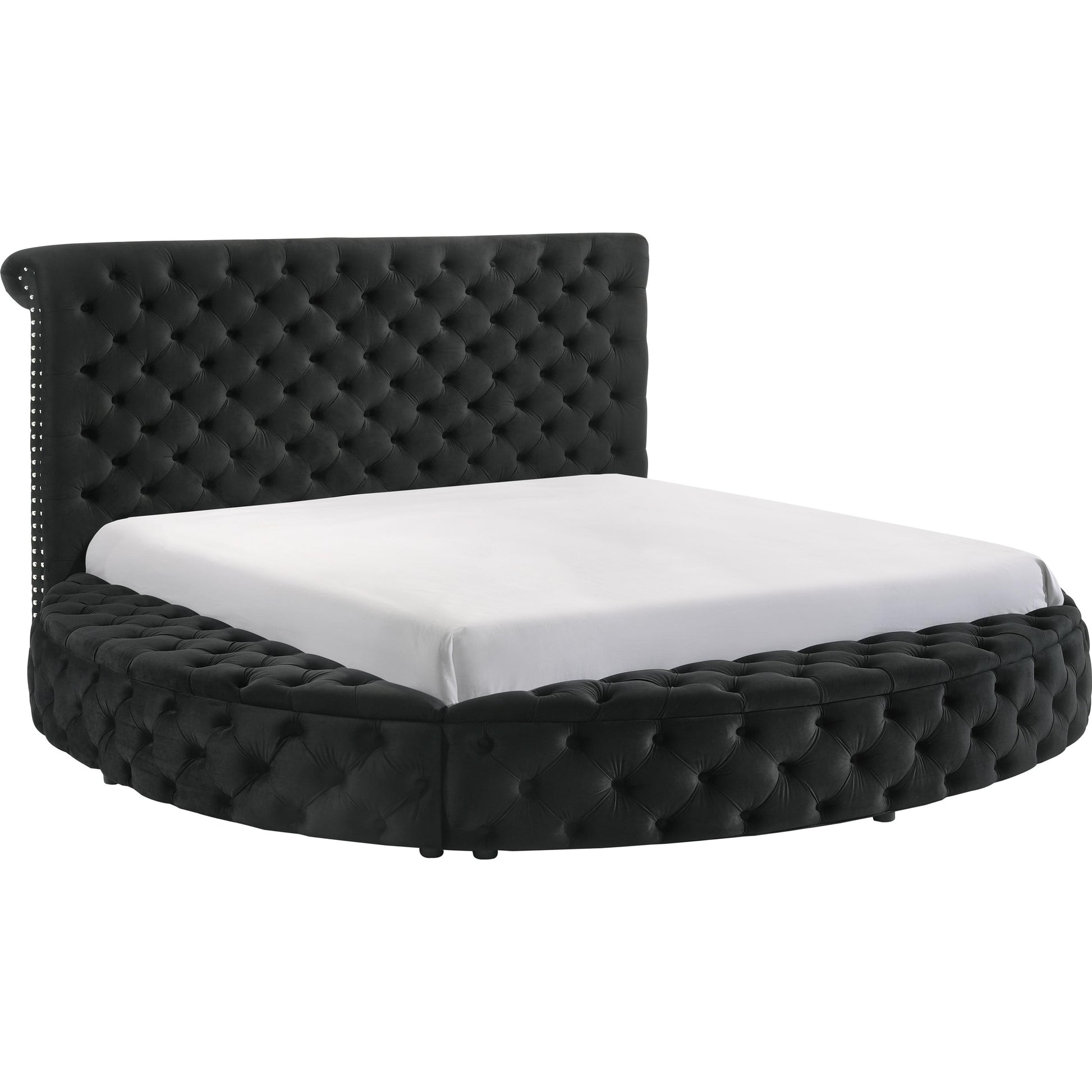  Size_Queen  -- Brigitte 5202BK-Q Queen Bed - Black IMAGE 1
