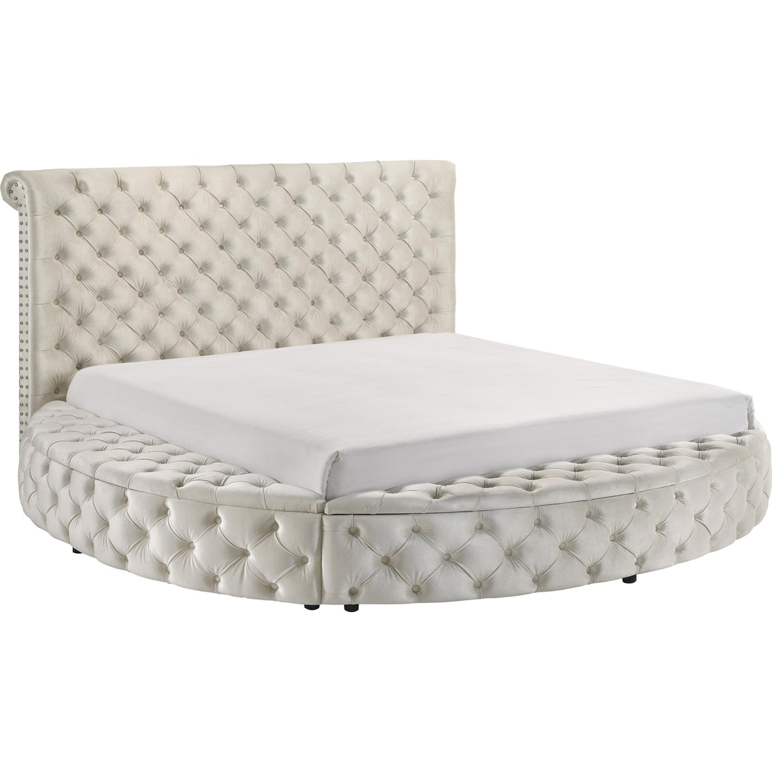  Crown Mark Brigitte 5202IV-Q Queen Bed - Ivory IMAGE 4