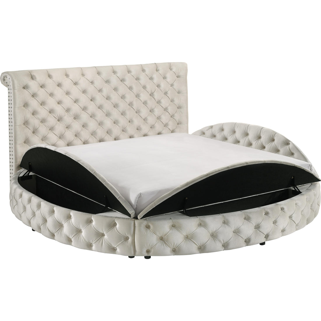  Crown Mark Brigitte 5202IV-Q Queen Bed - Ivory IMAGE 1