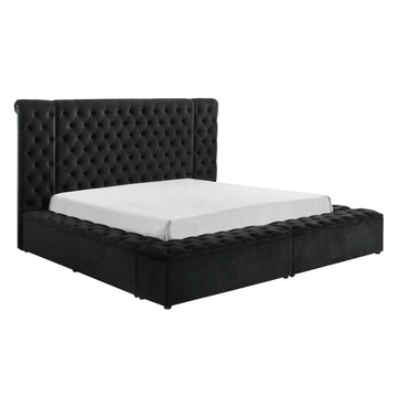  Size_King  -- Liliana Upholstered Panel Bed with Storage IMAGE 1