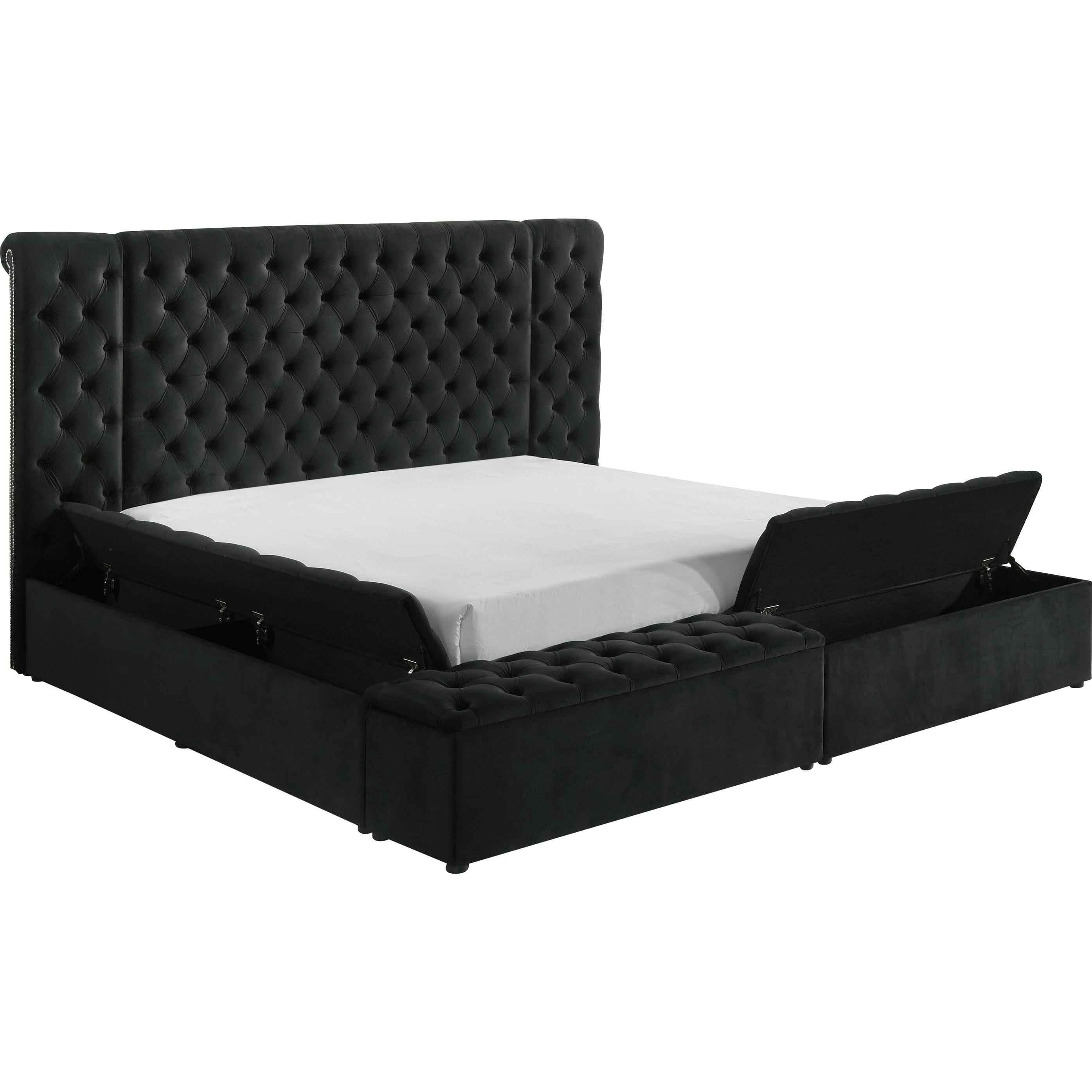  Size_King  -- Liliana Upholstered Panel Bed with Storage IMAGE 2