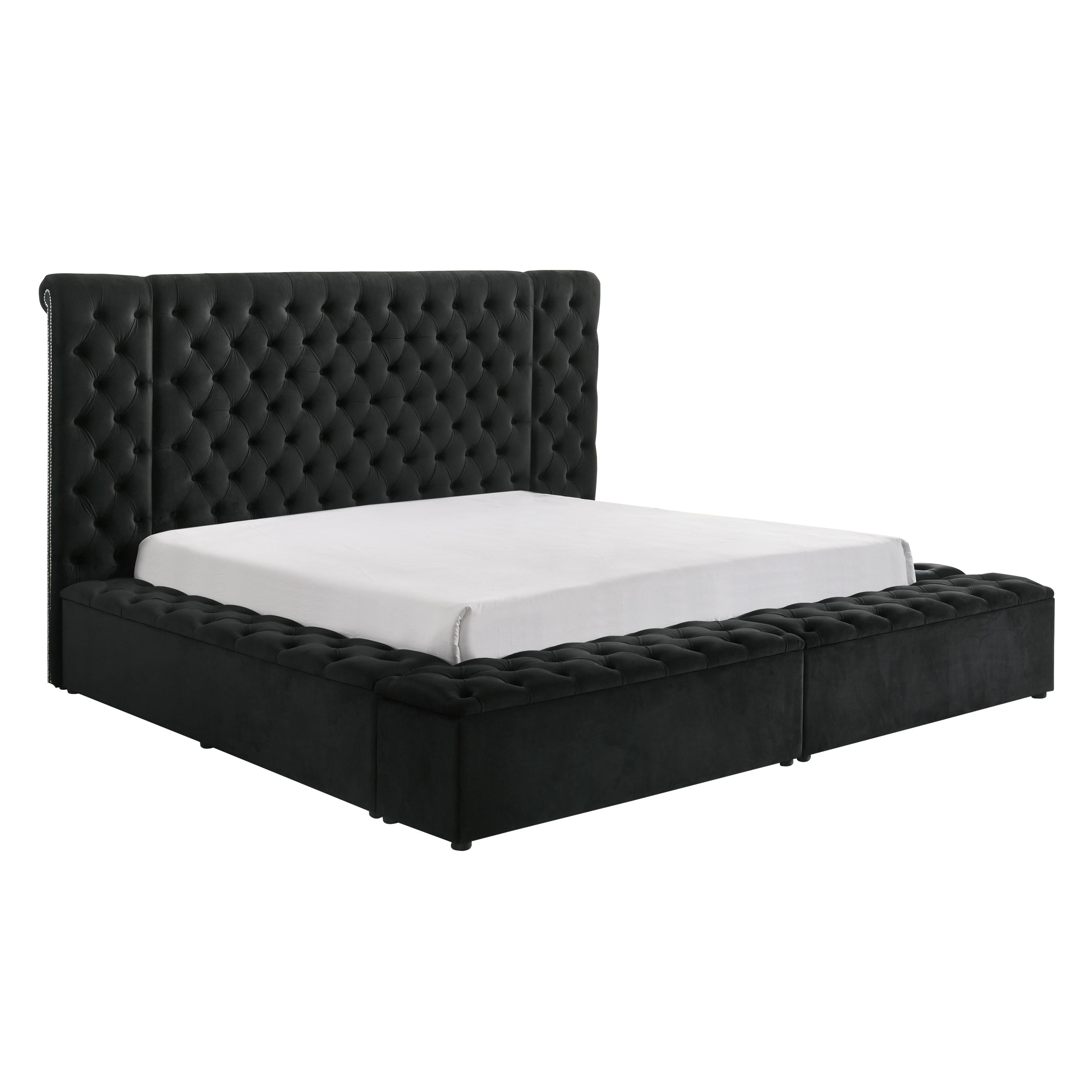  Size_Queen  -- Liliana 5203BK-Q Queen Bed - Black IMAGE 1