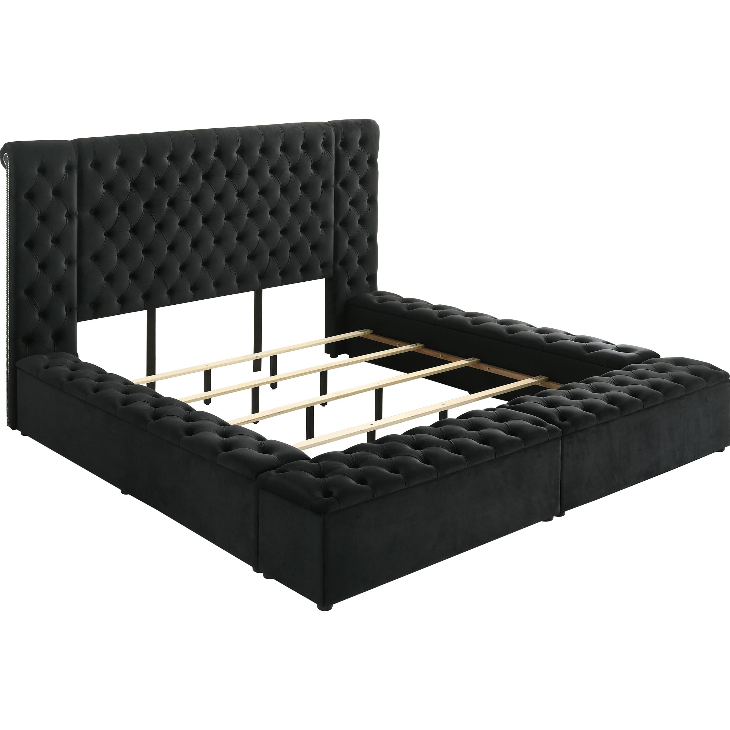  Size_Queen  -- Liliana 5203BK-Q Queen Bed - Black IMAGE 3