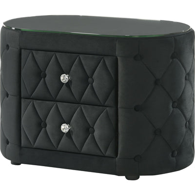  Crown Mark Voltare 5212BK-2 Nightstand - Black IMAGE 1