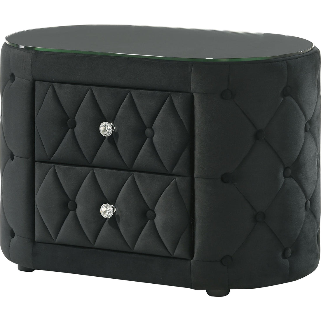  Crown Mark Voltare 5212BK-2 Nightstand - Black IMAGE 1