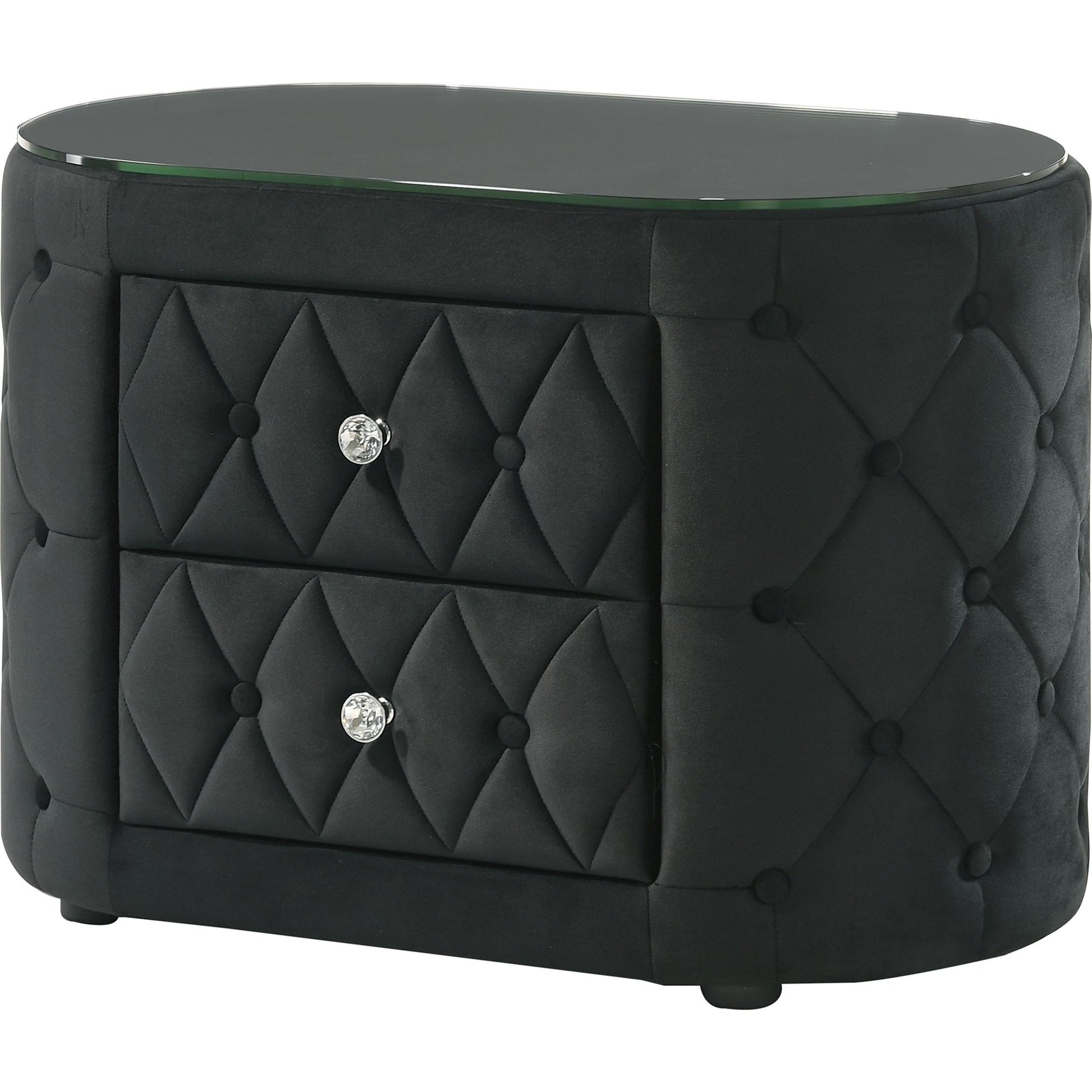 Crown Mark Voltare 5212BK-2 Nightstand - Black IMAGE 1