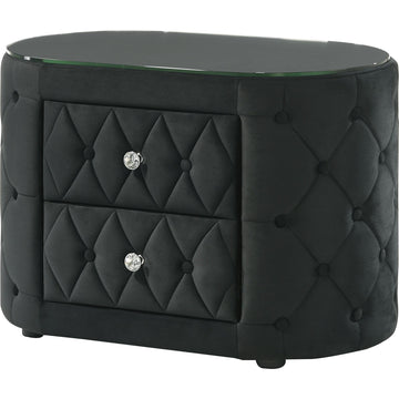  Crown Mark Voltare 5212BK-2 Nightstand - Black IMAGE 1