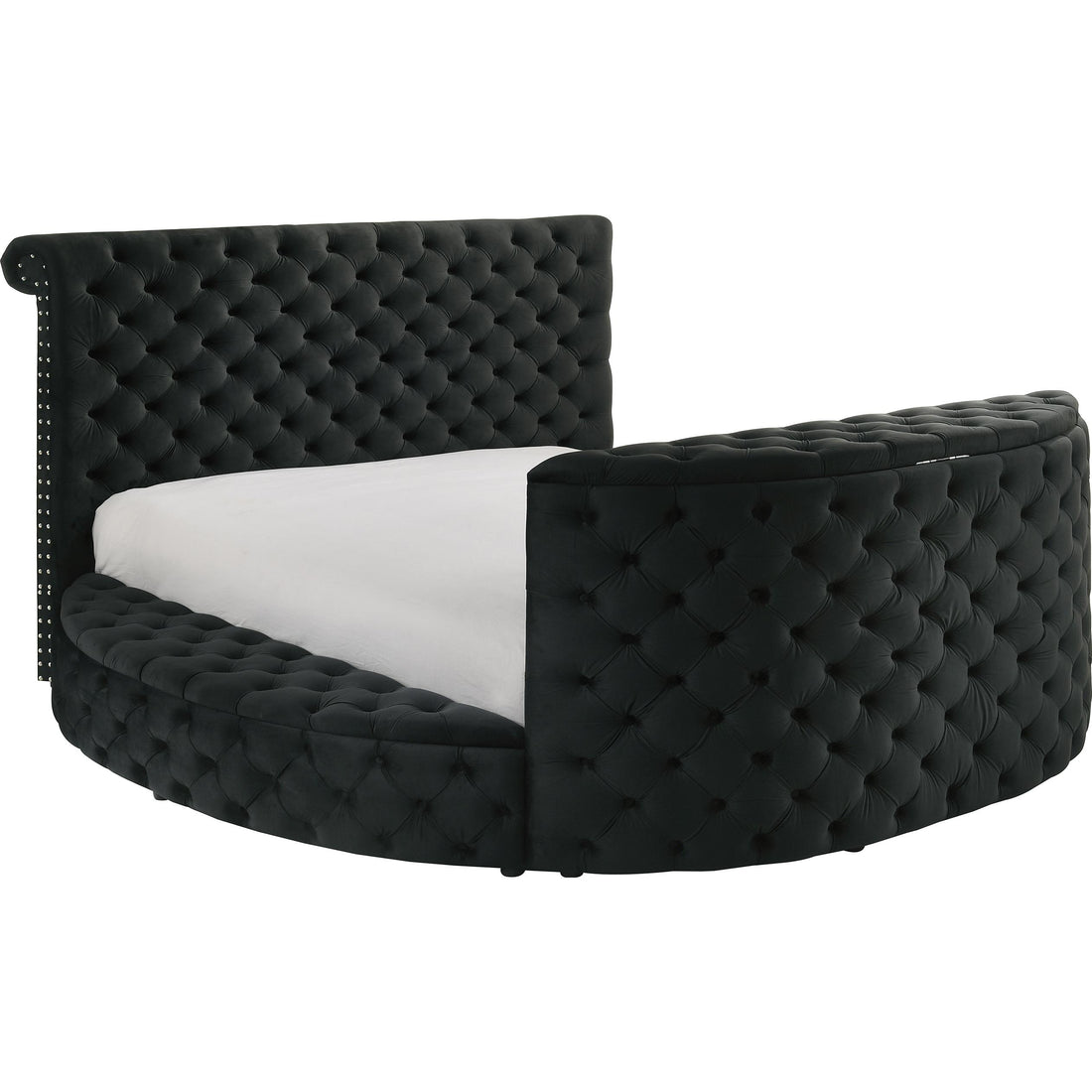  Crown Mark Voltare 5212BK-Q Queen Bed with Fireplace & TV Lift - Black IMAGE 1