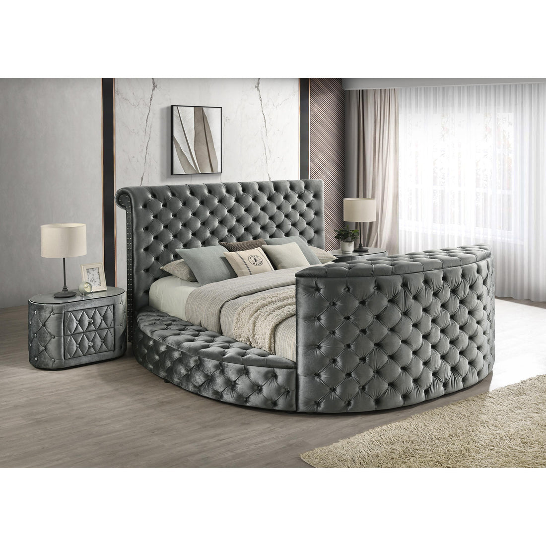  Size_King  -- Voltare Upholstered Panel Bed with Storage IMAGE 4