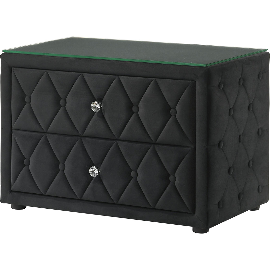  Crown Mark Josephine 5213BK-2 Nightstand - Black IMAGE 1