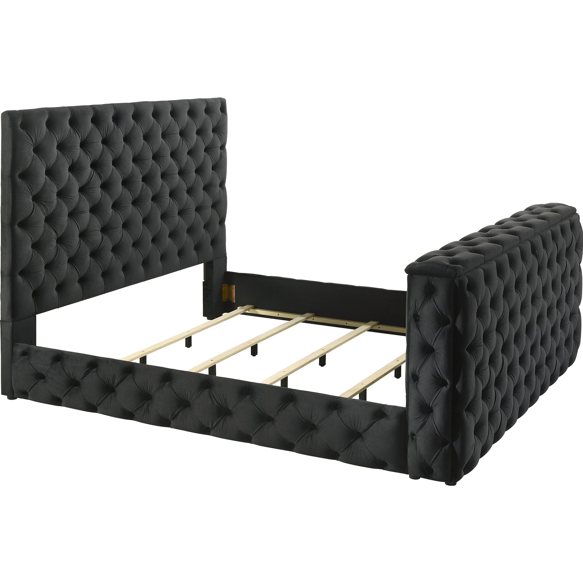  Size_King  -- Crown Mark Josephine Upholstered Panel Bed IMAGE 3