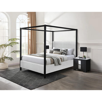  Size_King  -- Cora Upholstered Canopy Bed IMAGE 1