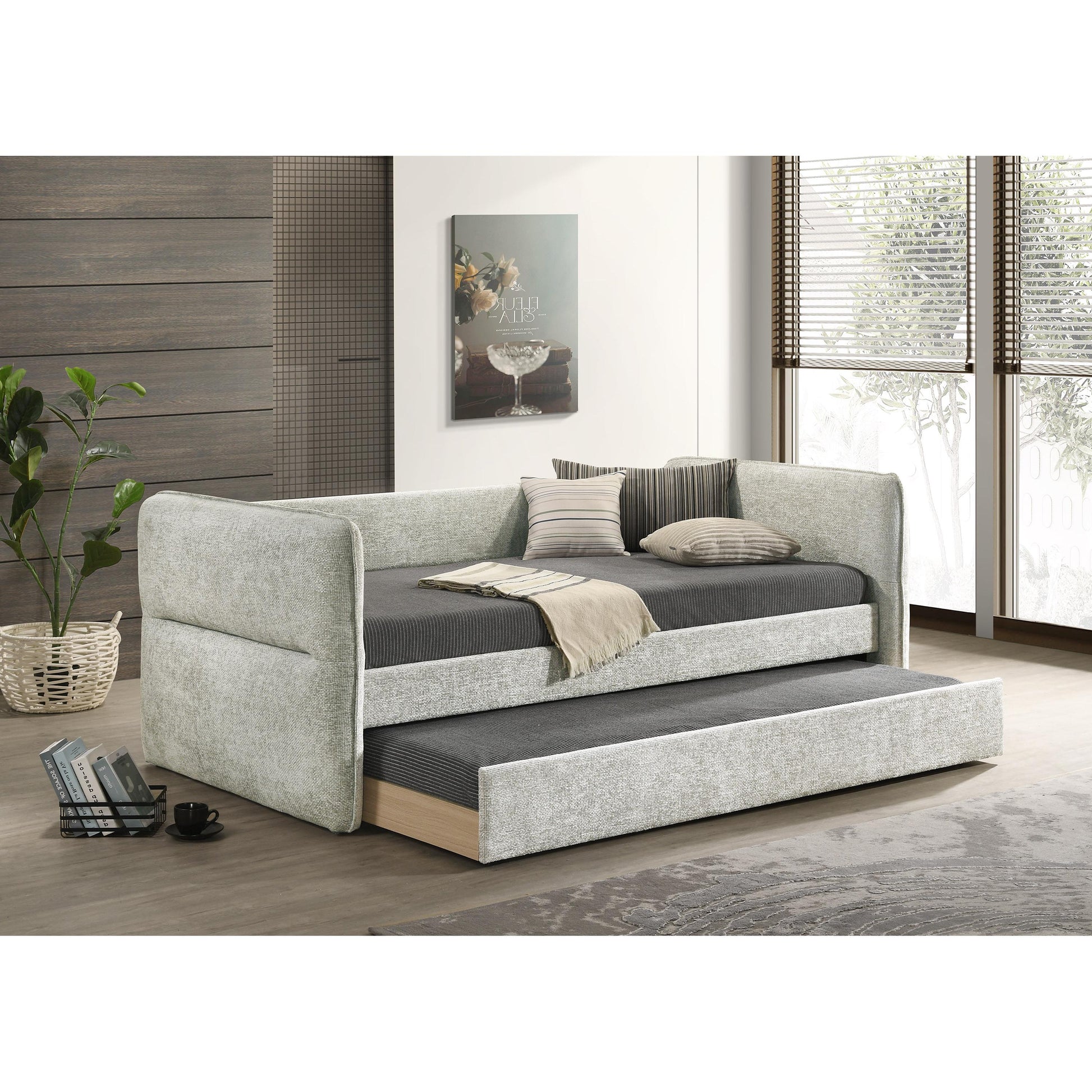  Crown Mark Philipa 5324LG Daybed - Light Grey Tweed IMAGE 2