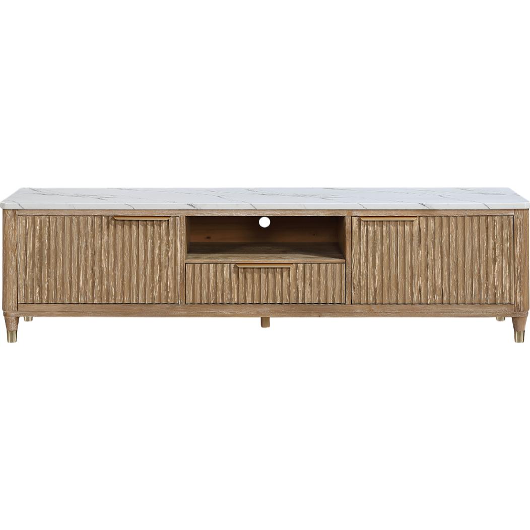  Crown Mark Kara B1450-9 TV Stand - Cerused Natural IMAGE 2