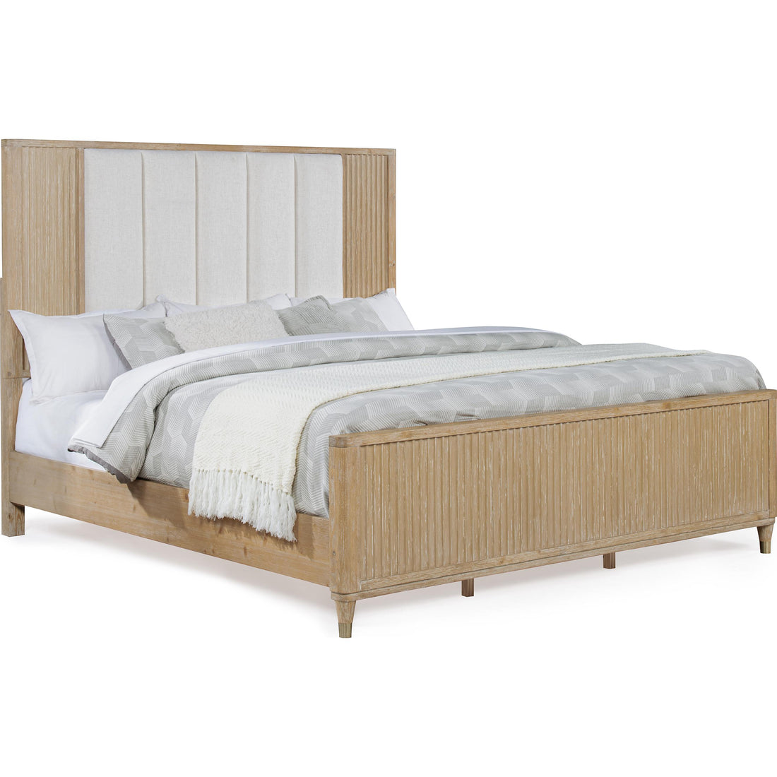  Size_King  -- Kara Upholstered Panel Bed IMAGE 1