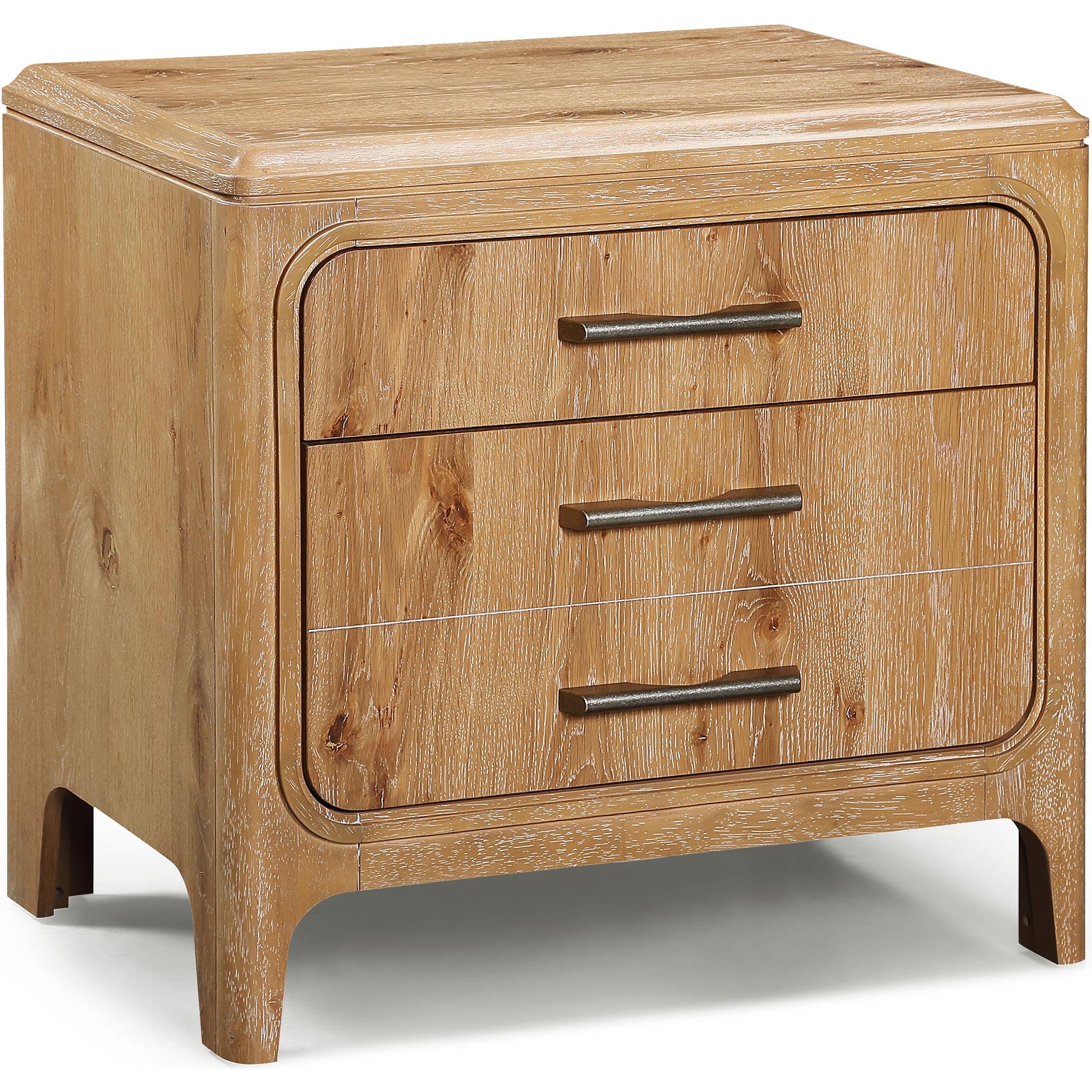  Crown Mark Westcott B1500-2 Nightstand - Cerused Natural IMAGE 1