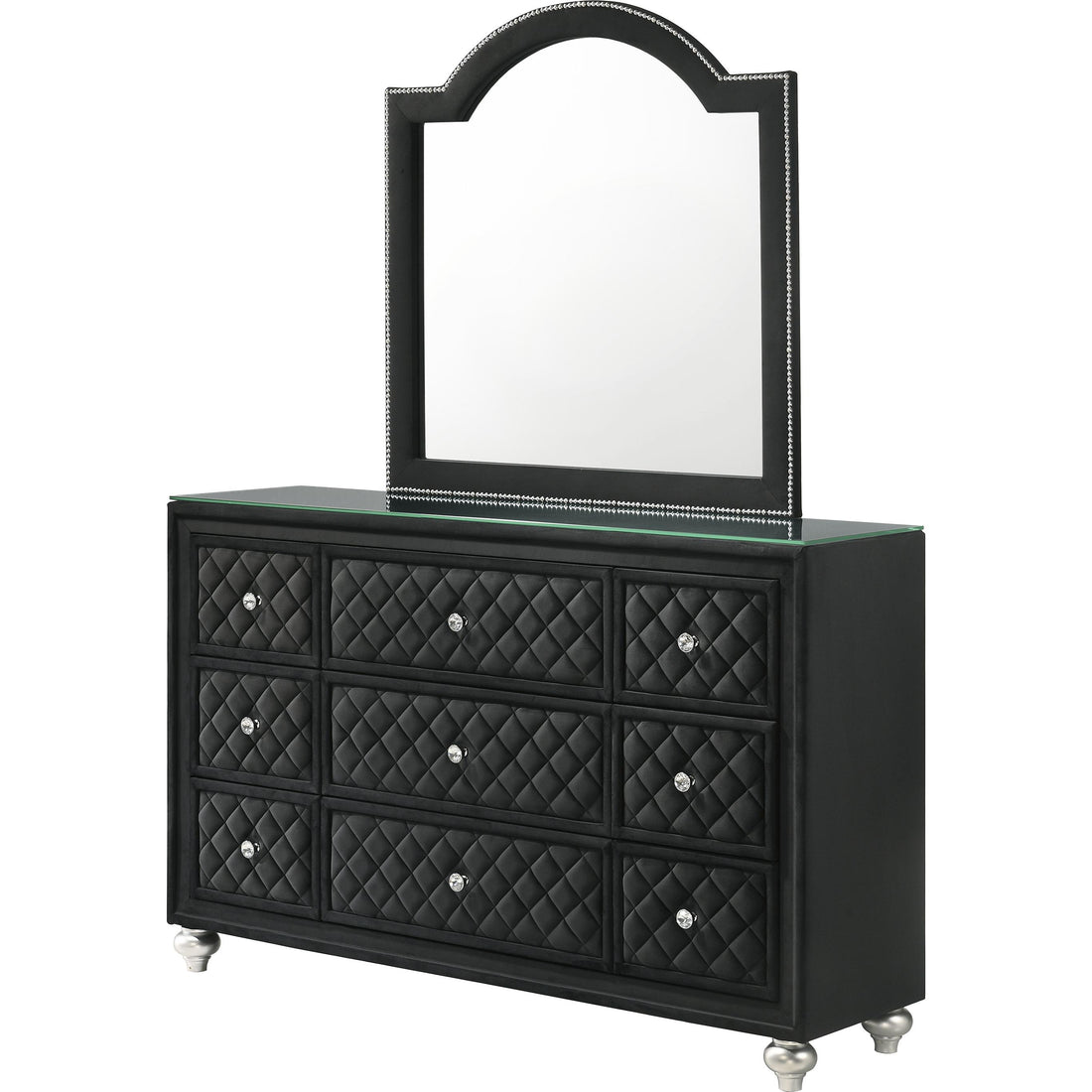  Crown Mark Cameo B2180-11 Dresser Mirror - Black IMAGE 1