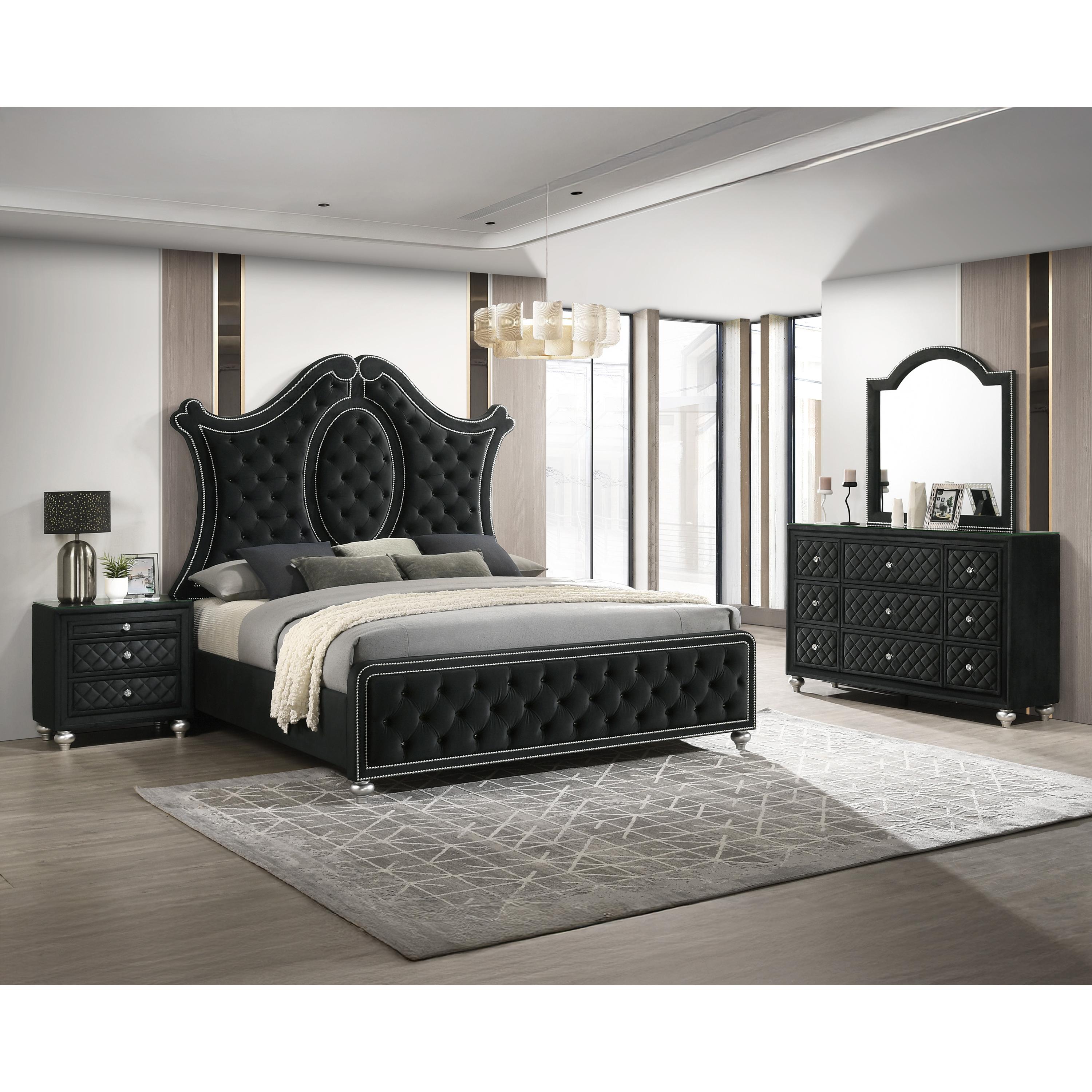 Crown Mark Cameo B2180-11 Dresser Mirror - Black IMAGE 4