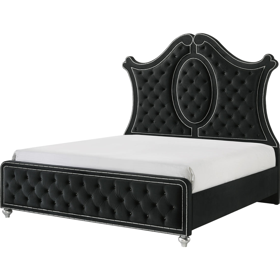  Size_King  -- Cameo Upholstered Panel Bed IMAGE 1