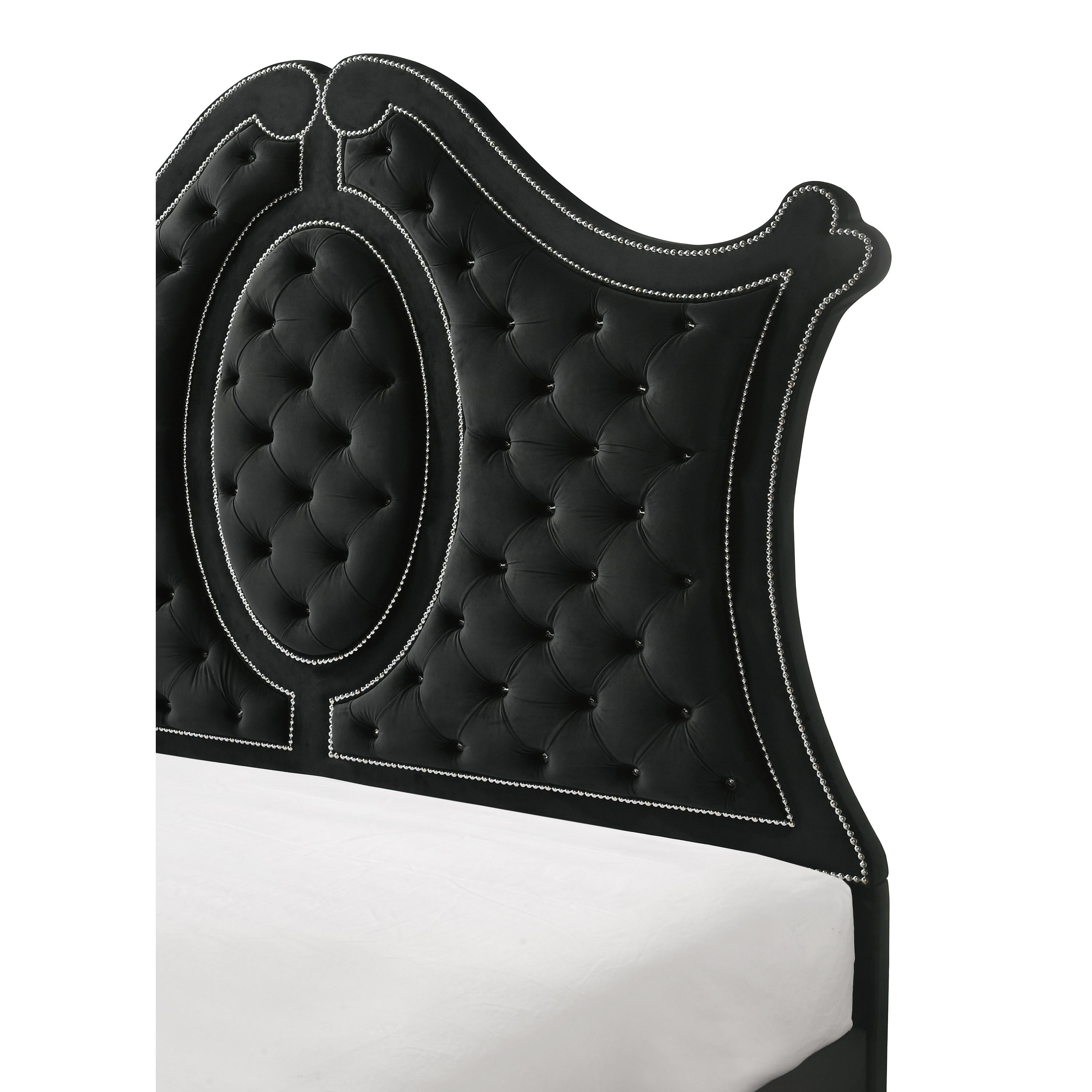  Size_Queen  -- Cameo B2180-Q Queen Bed - Black IMAGE 5