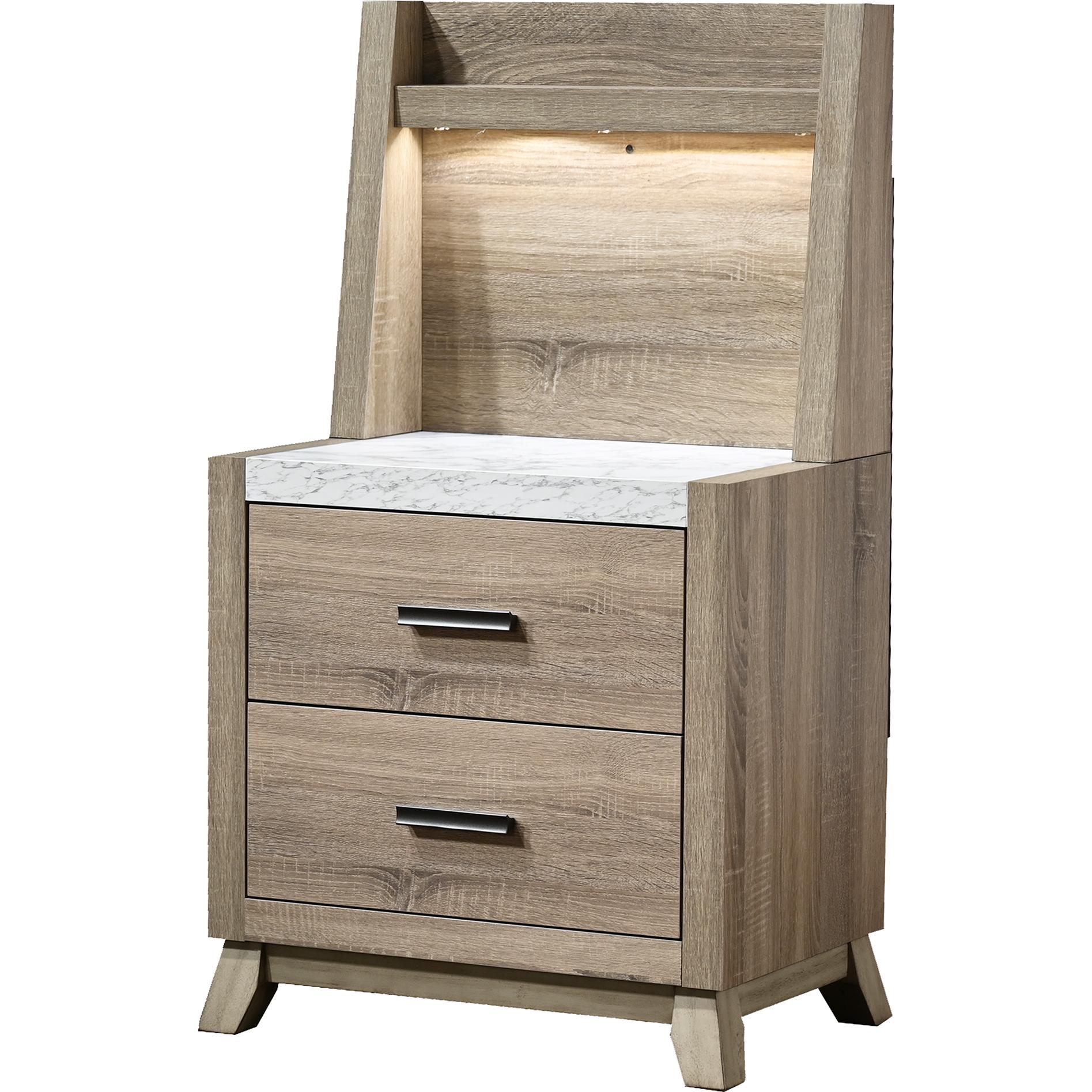  Crown Mark Tilston B3400-2 Nightstand with Wall Panel IMAGE 2