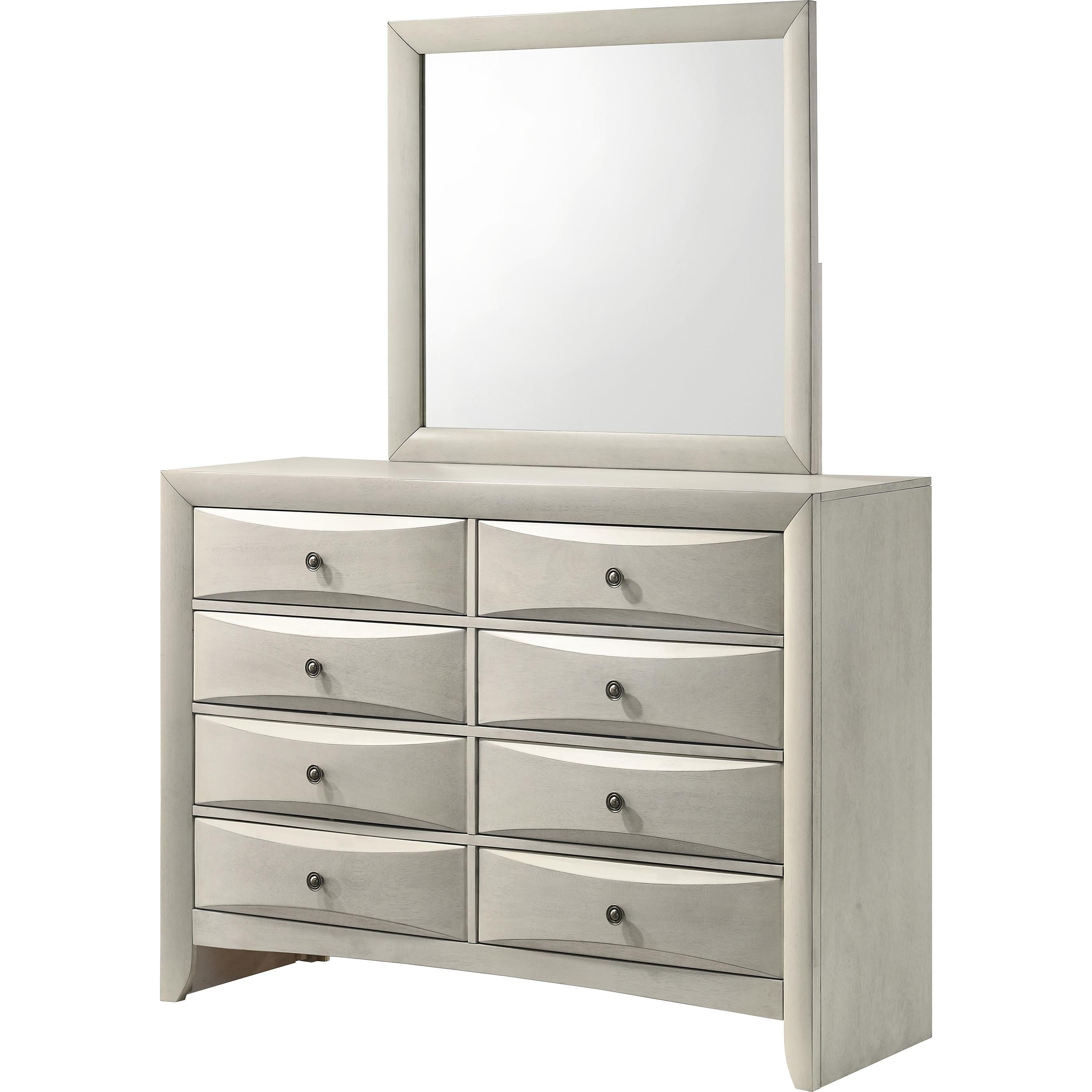  Crown Mark Emily B4255-11 Dresser Mirror - White IMAGE 2