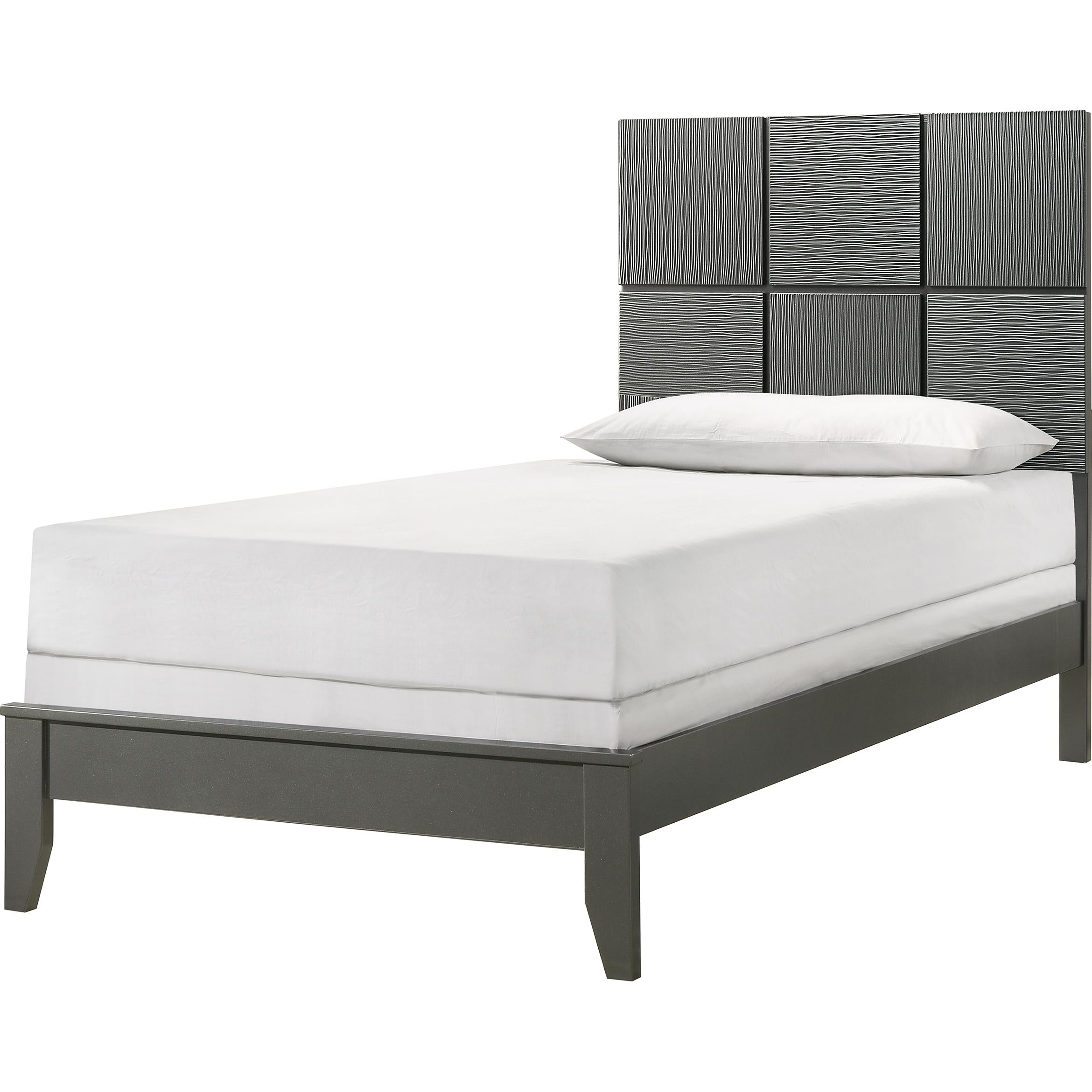  Size_Twin  -- Denker B4715-T Twin Bed - Gunmetal IMAGE 1