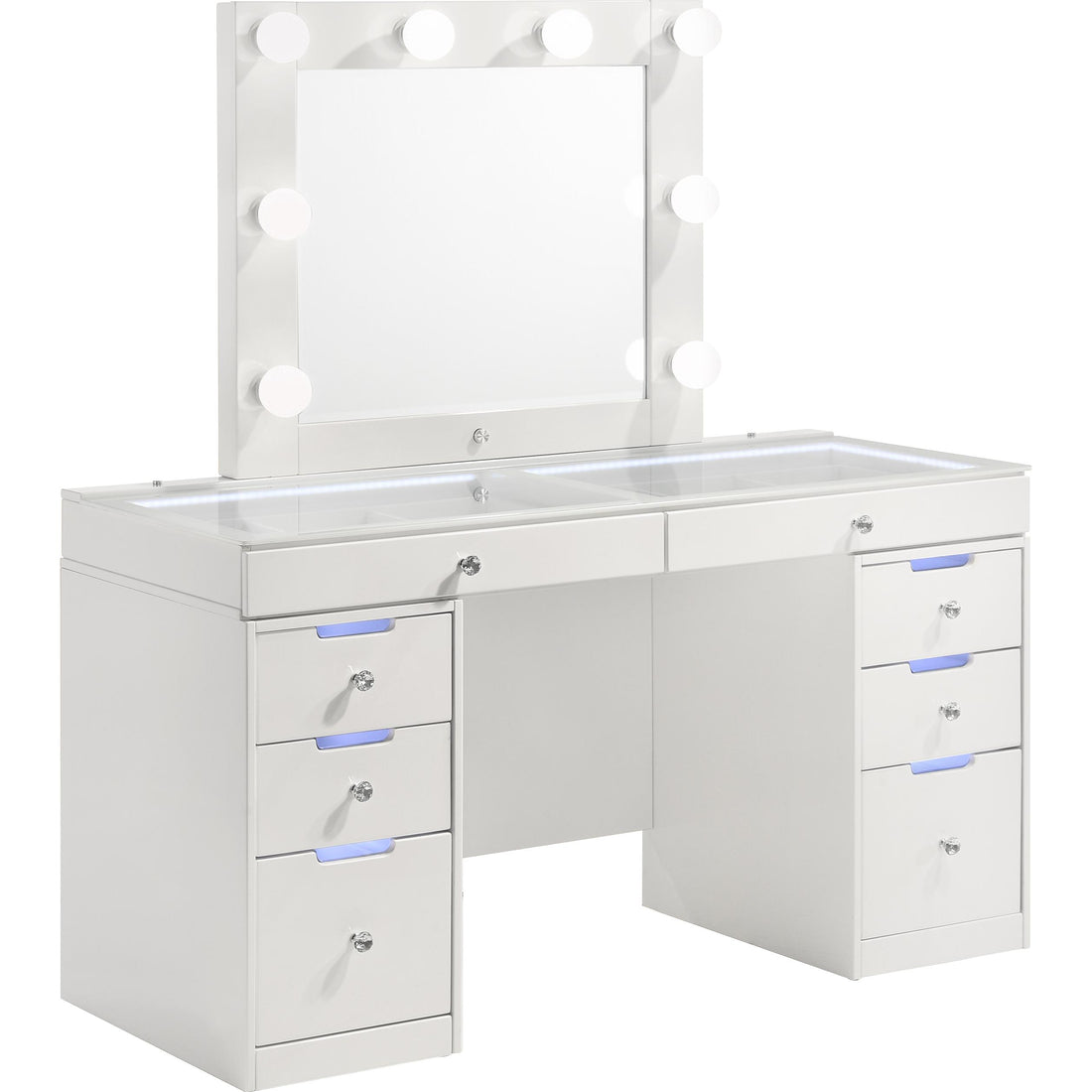  Crown Mark Luxo B4852WHSET Vanity Set - White IMAGE 1