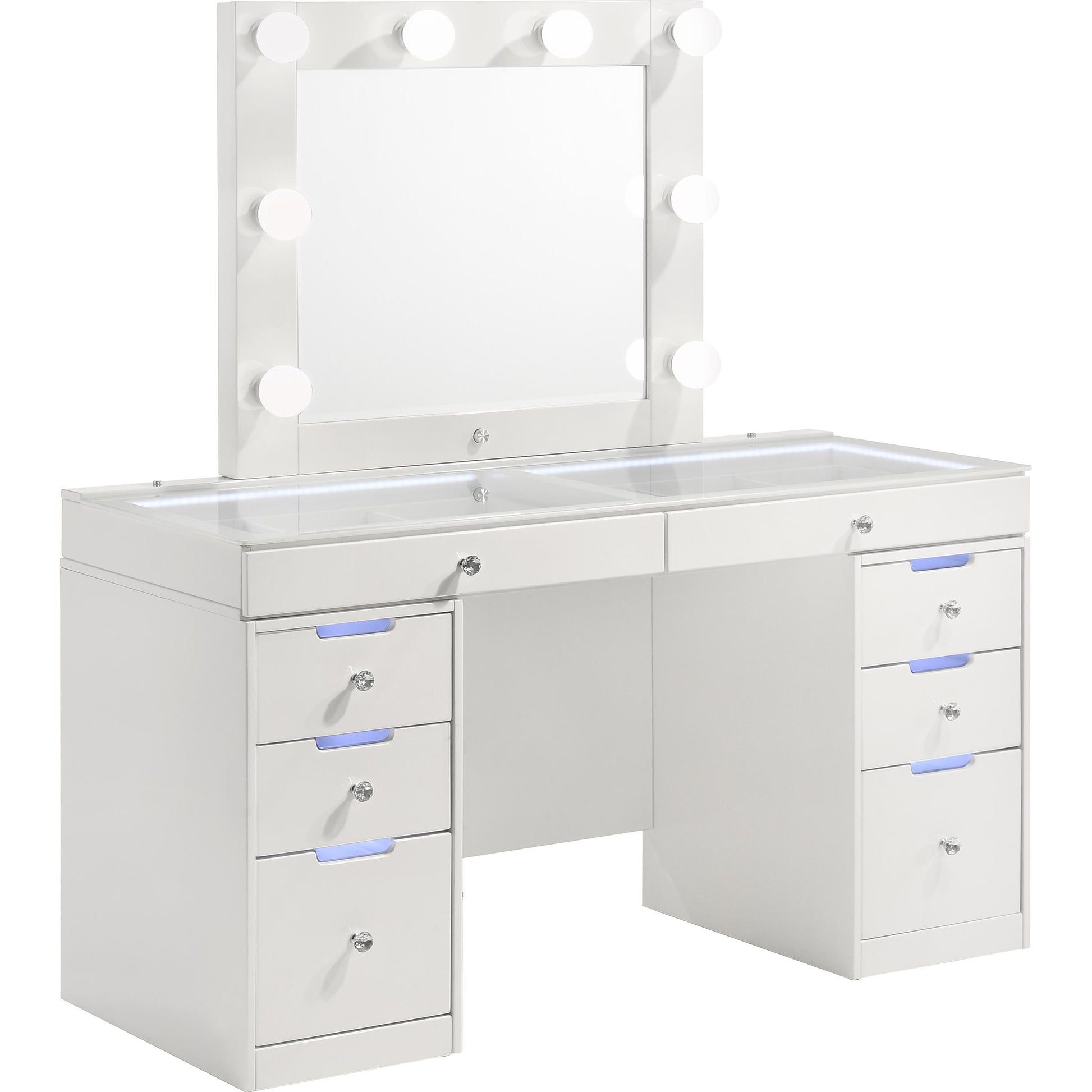  Crown Mark Luxo B4852WHSET Vanity Set - White IMAGE 1
