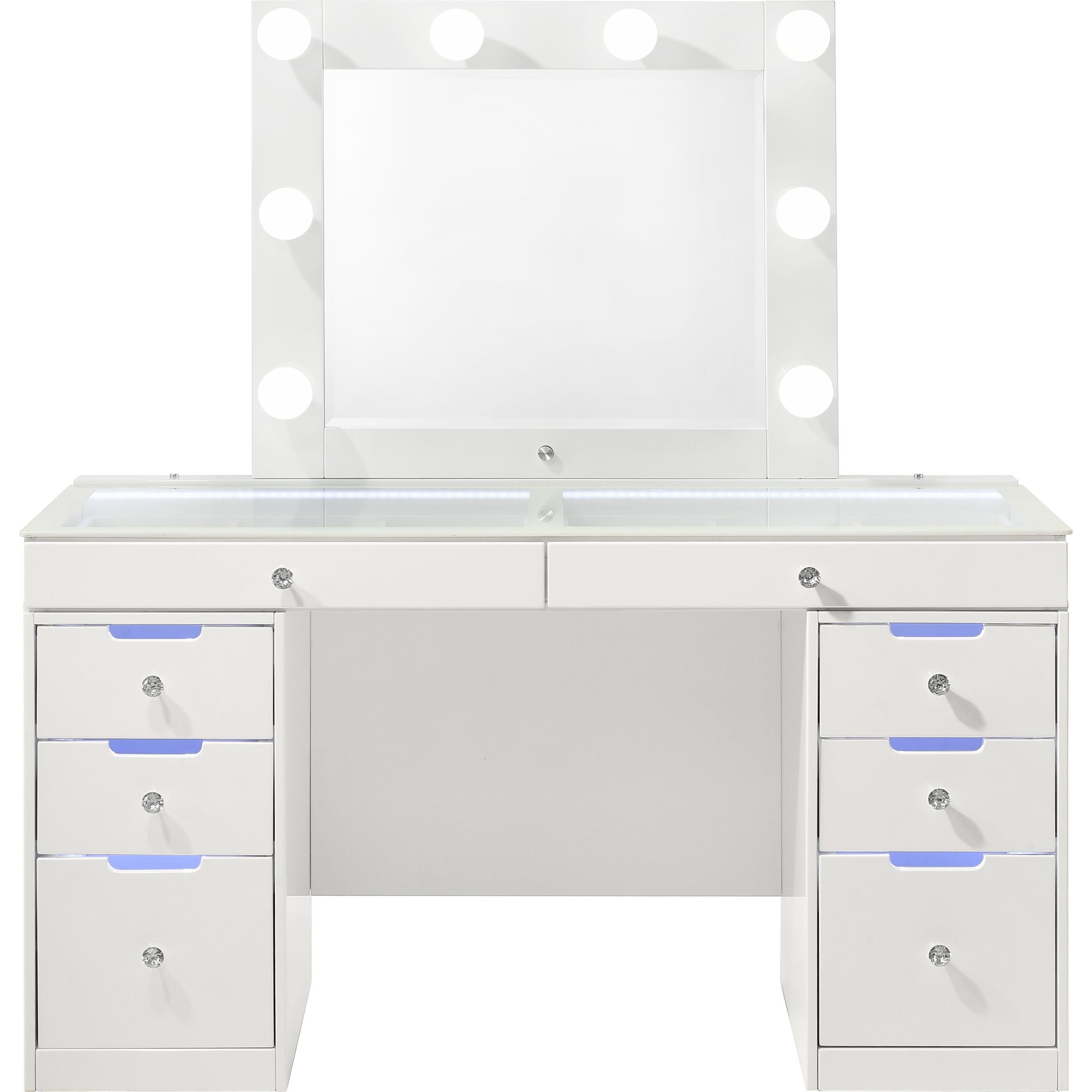  Crown Mark Luxo B4852WHSET Vanity Set - White IMAGE 2