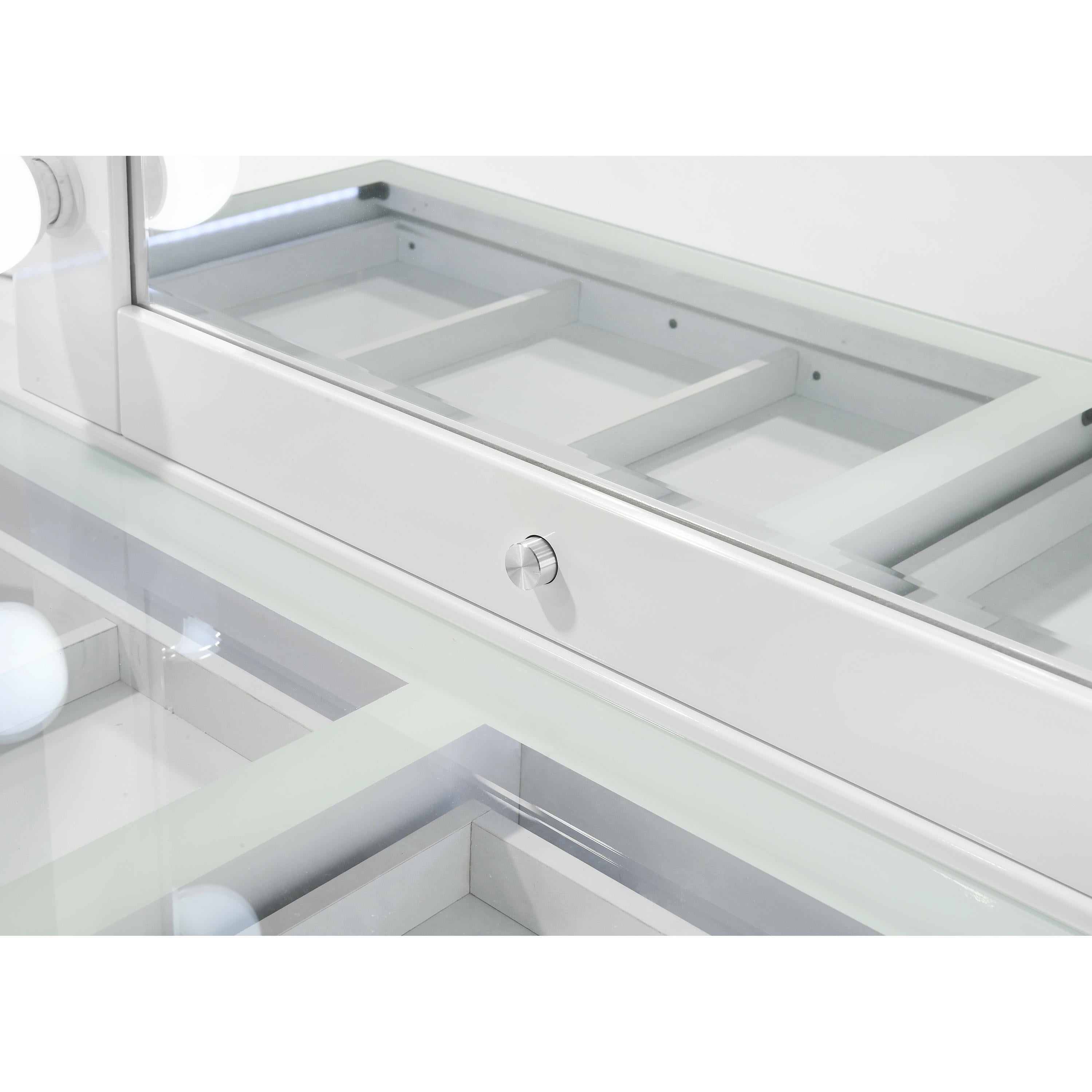  Crown Mark Luxo B4852WHSET Vanity Set - White IMAGE 4