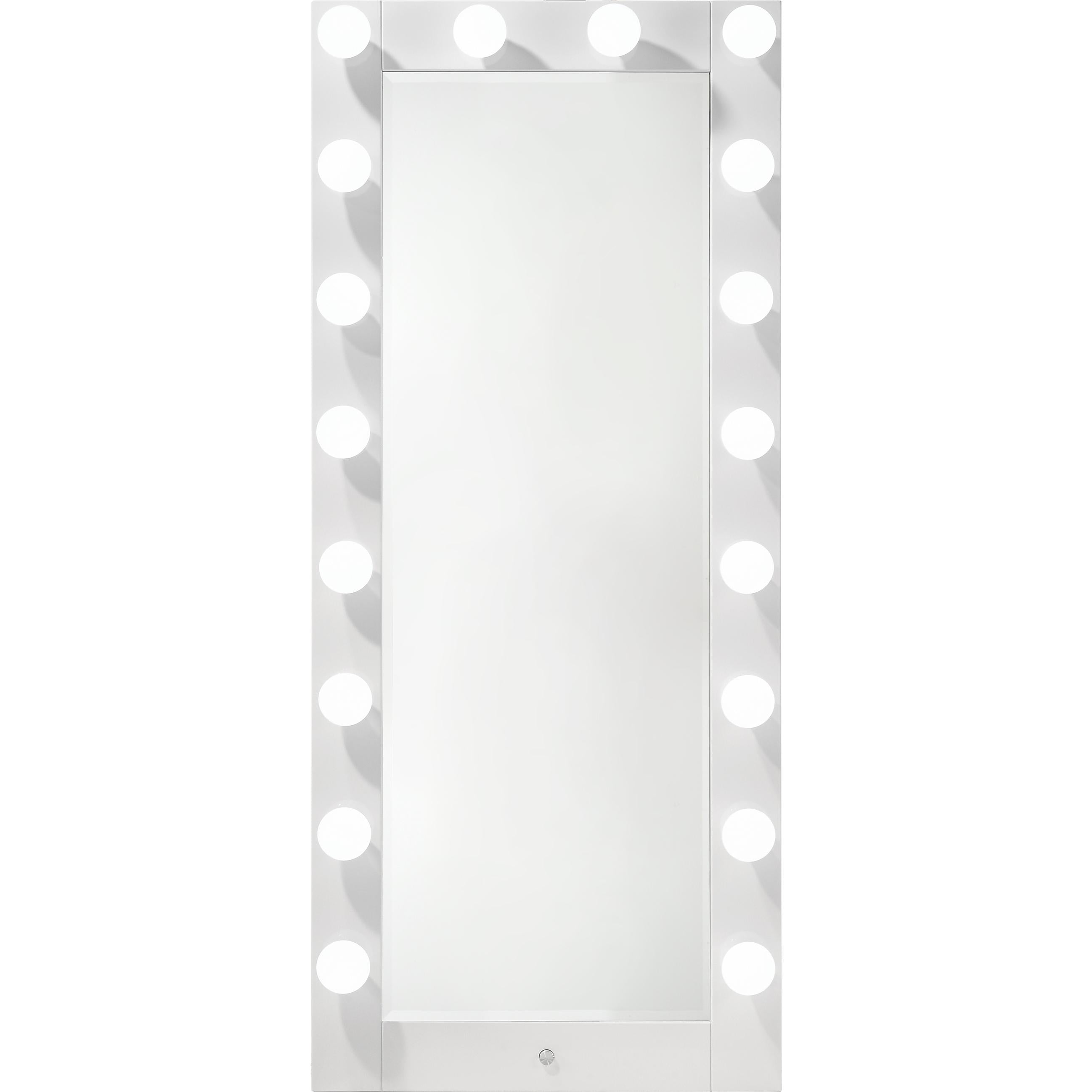  Crown Mark Luxo B4852WH-DB-SET Tall Lighted Vanity with Drawer - White IMAGE 9